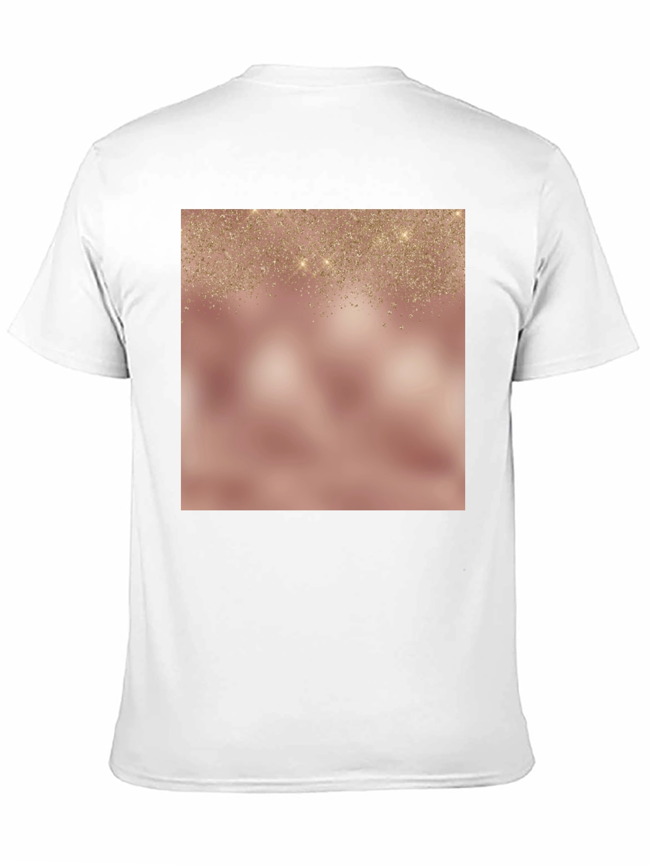Elegant Glitter Overlay Black T-Shirt