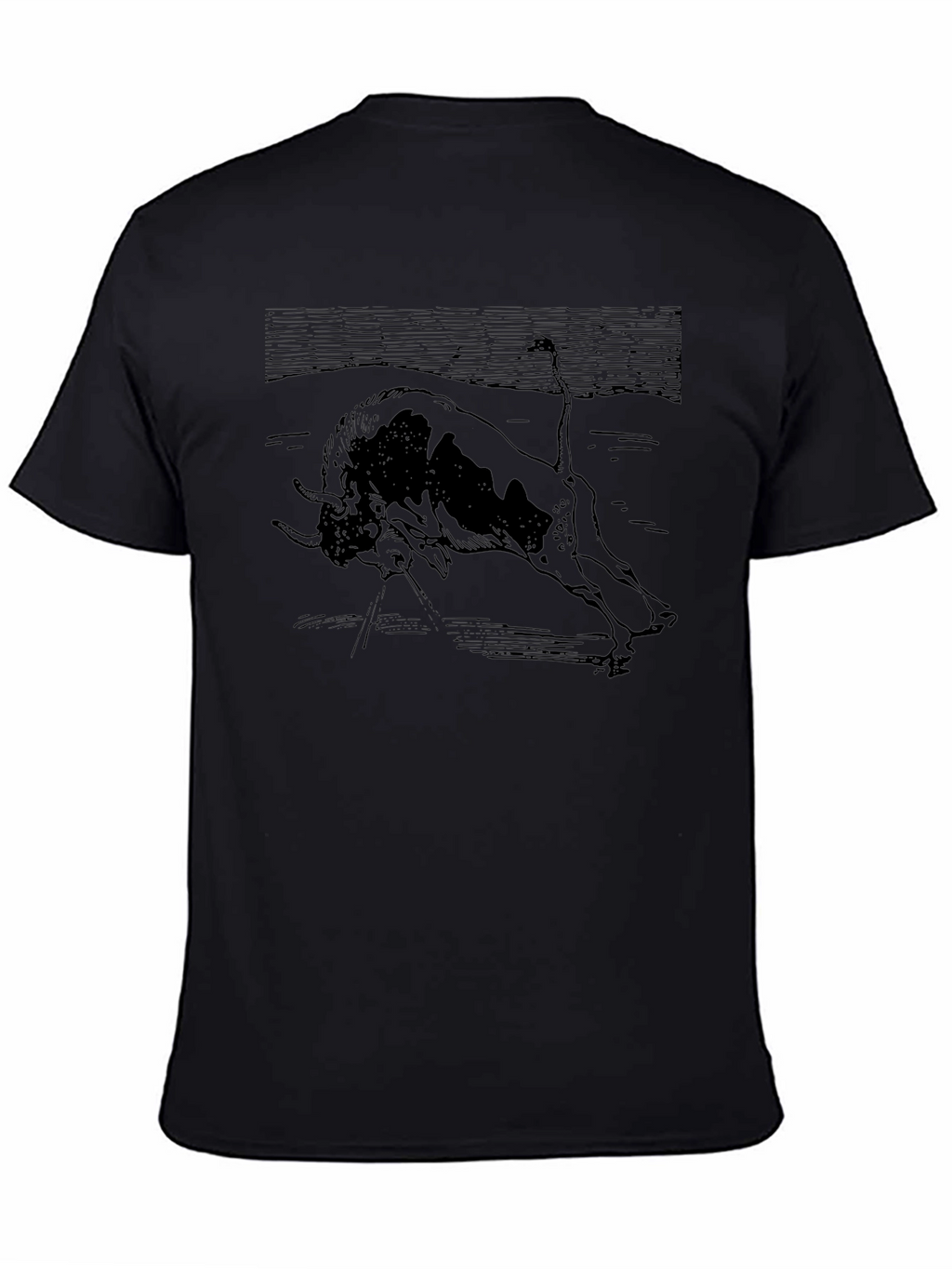 Bull Graphic Tee - Classic Black
