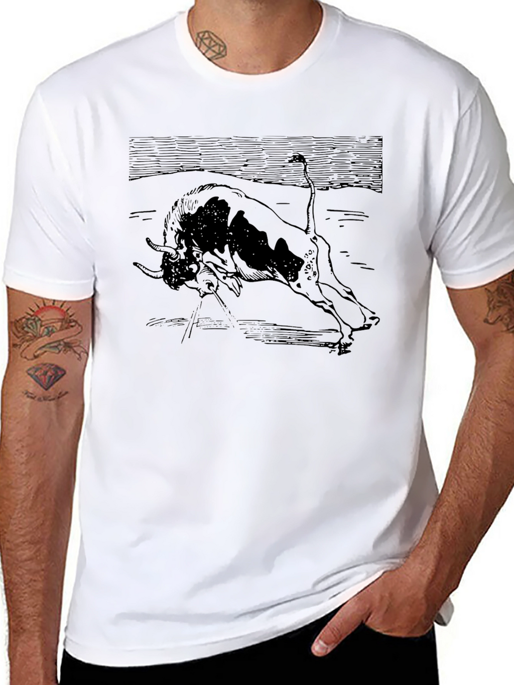Bull Graphic Tee - Classic Black