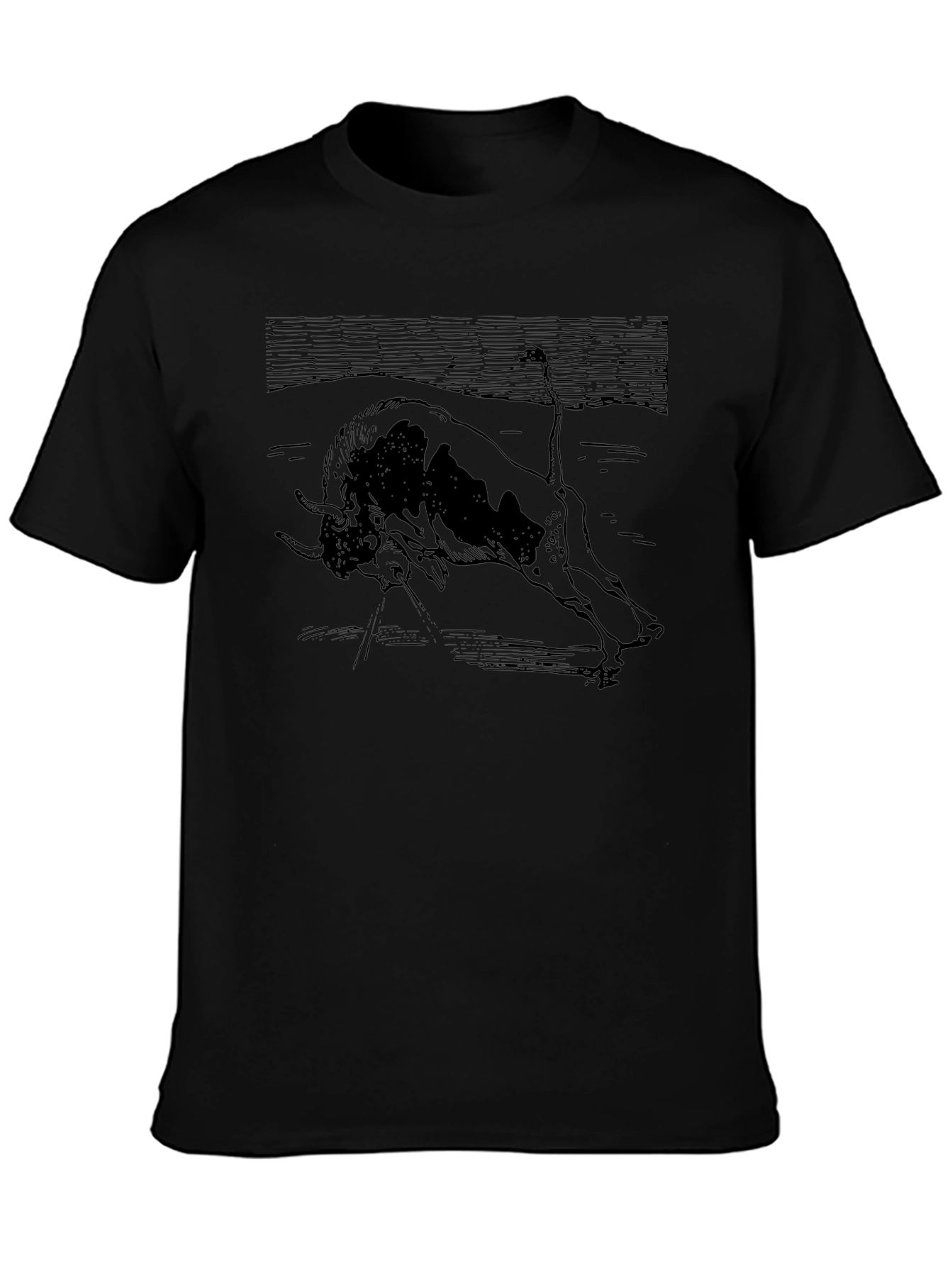 Bull Graphic Tee - Classic Black