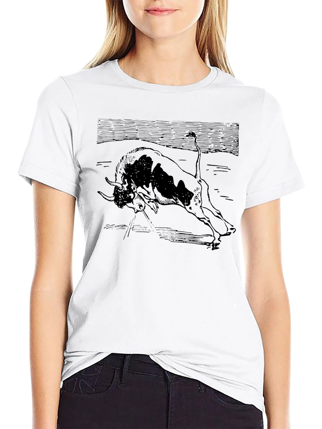 Bull Graphic Tee - Classic Black