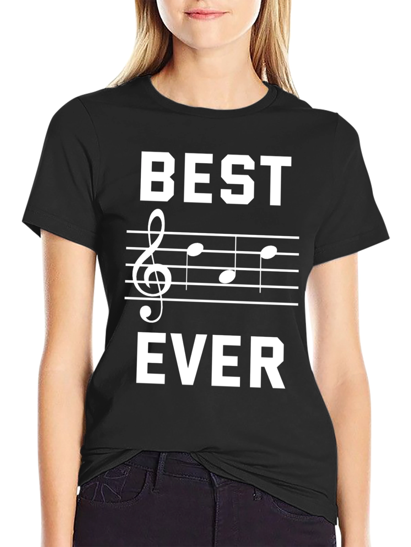 Best Treble Clef Music Ever Black T-Shirt