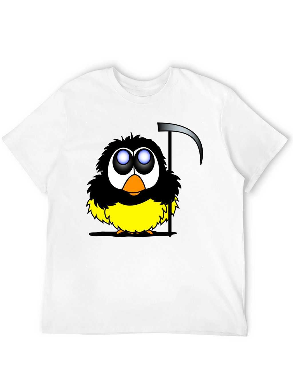 Grim Reaper Bird Graphic Black T-Shirt