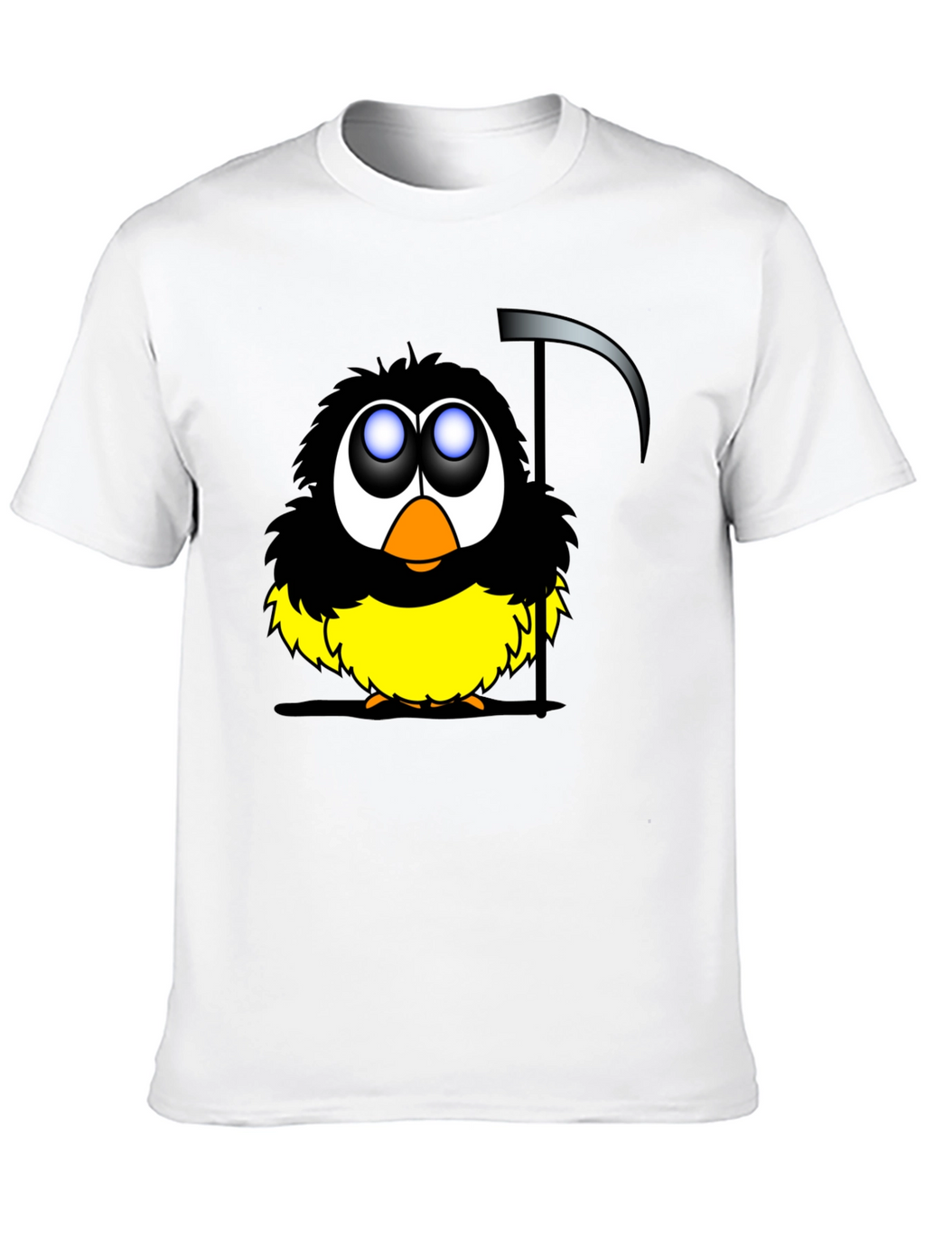 Grim Reaper Bird Graphic Black T-Shirt
