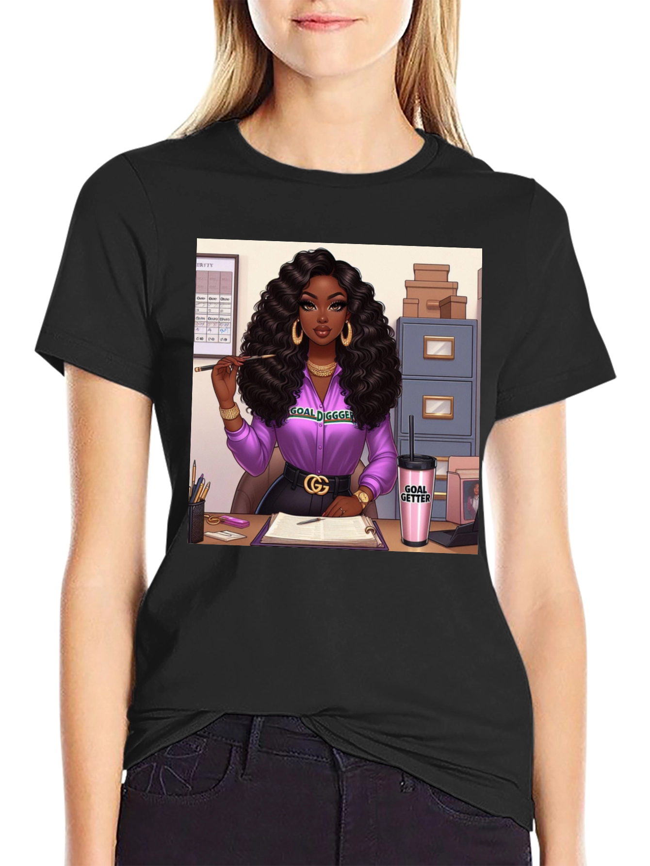 Goal Digger Graphic Tee - Black Unisex T-Shirt