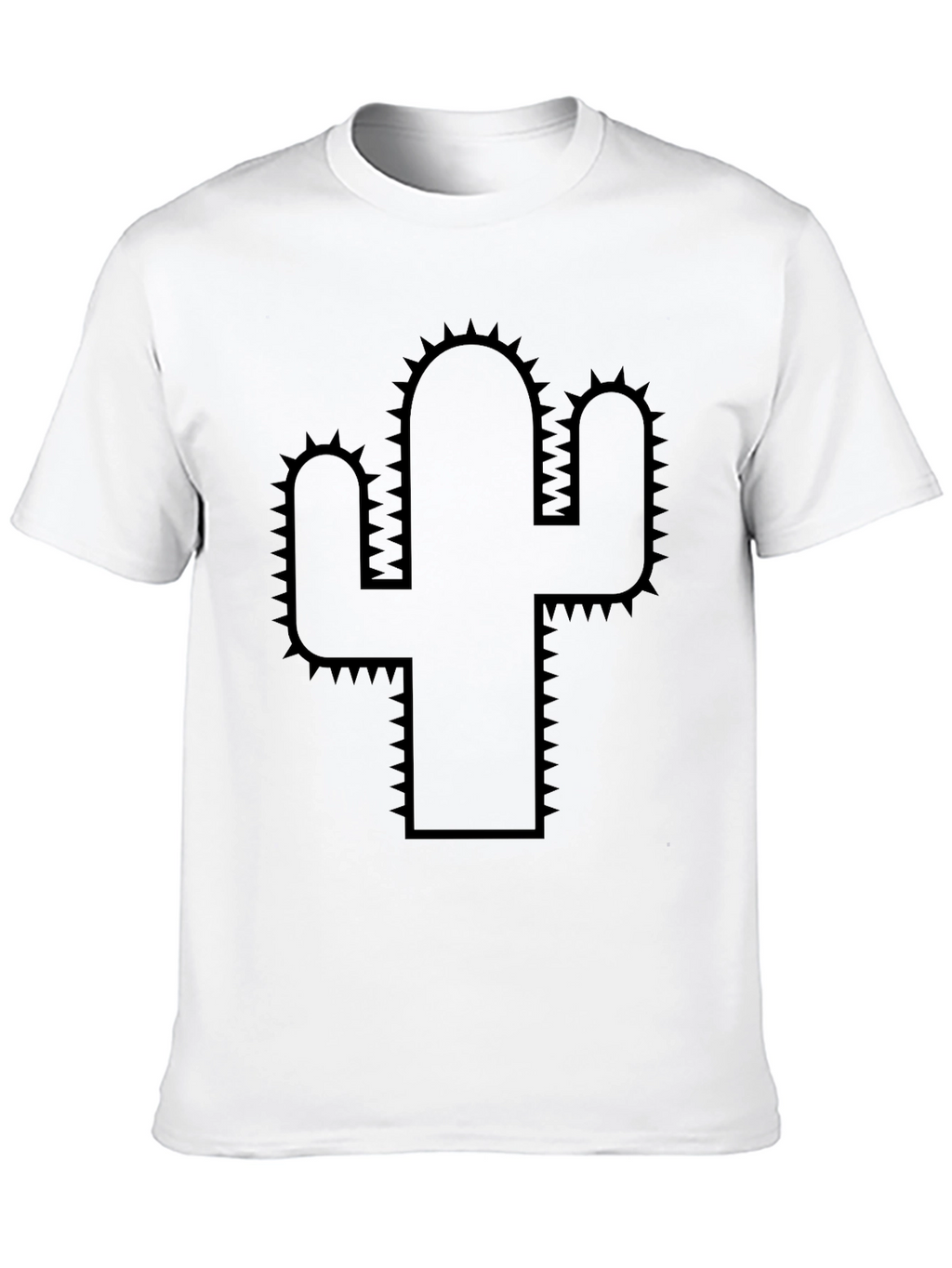 Cactus Graphic Tee - Black Cotton T-Shirt