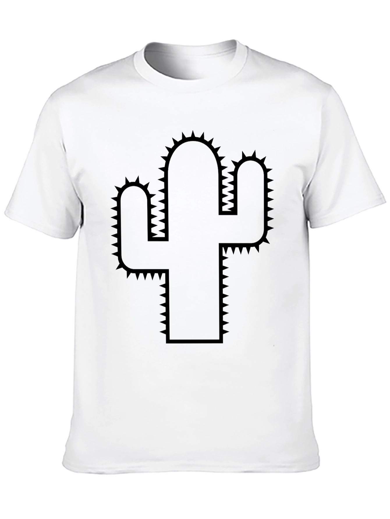 Cactus Graphic Tee - Black Cotton T-Shirt