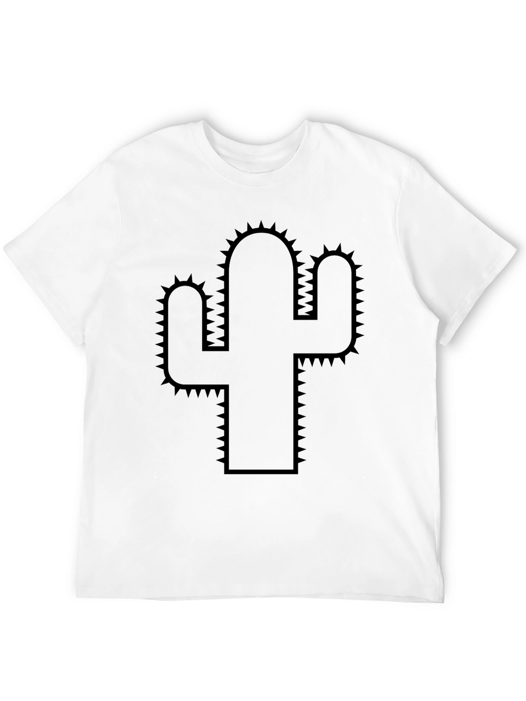 Cactus Graphic Tee - Black Cotton T-Shirt