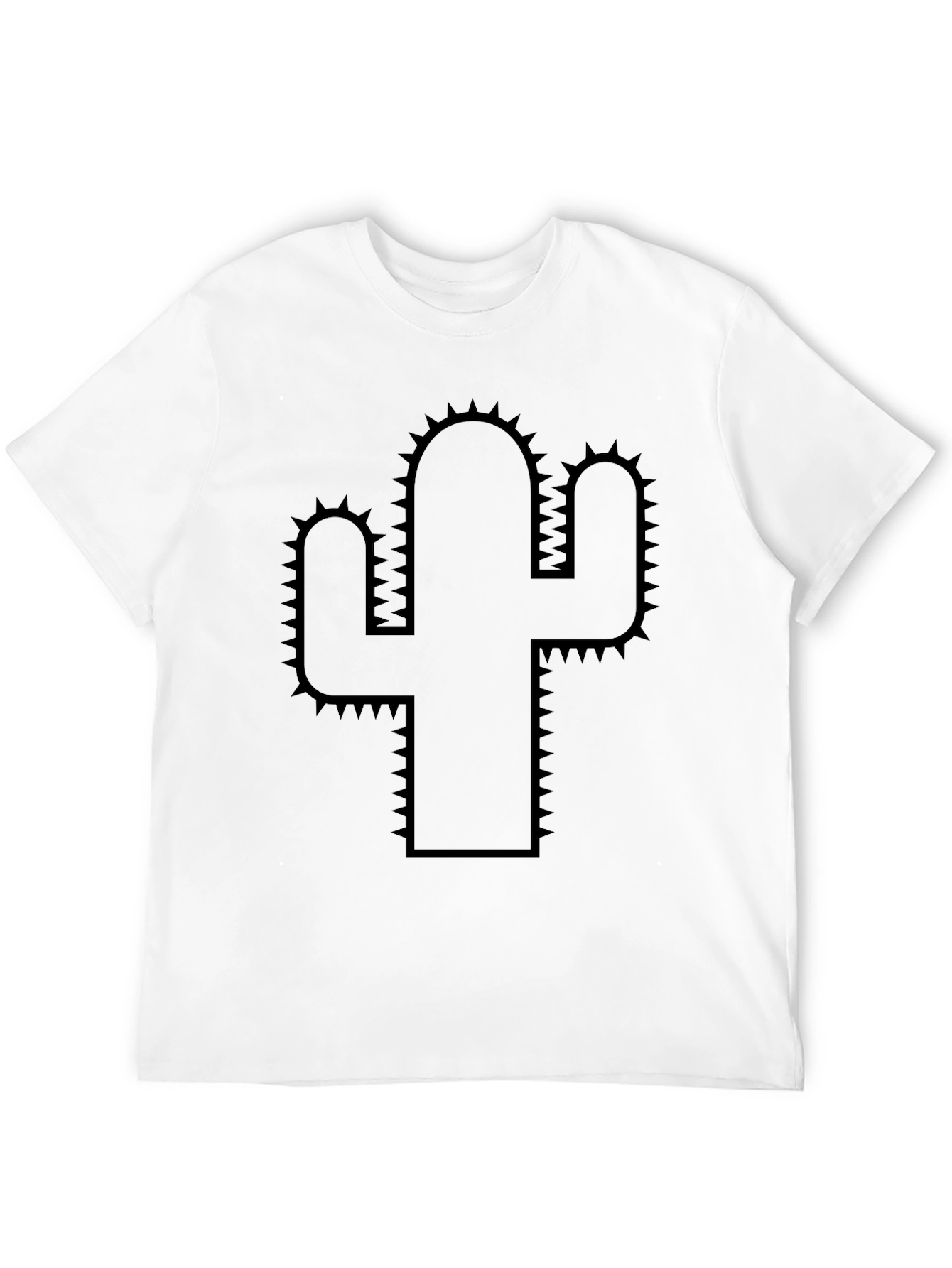 Cactus Graphic Tee - Black Cotton T-Shirt