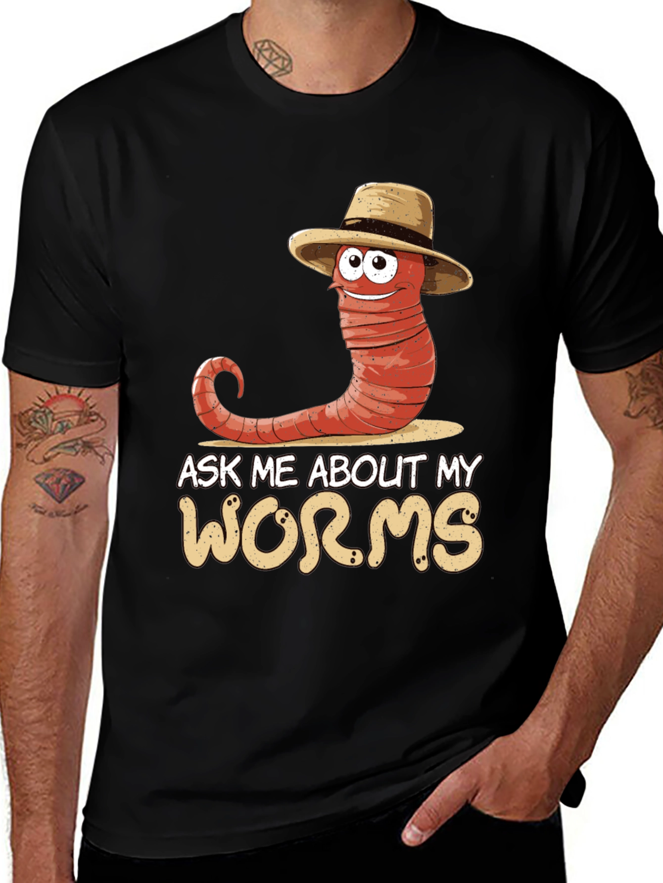 Ask Me About My Worms T-Shirt