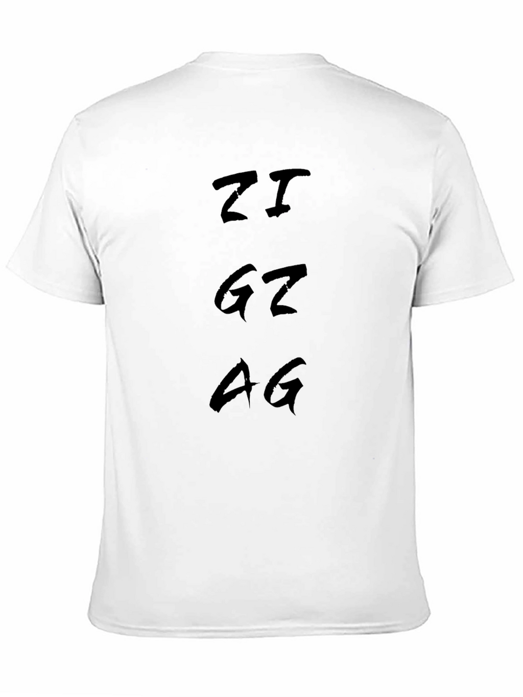 Modern Letter Graphic Black Cotton Tee