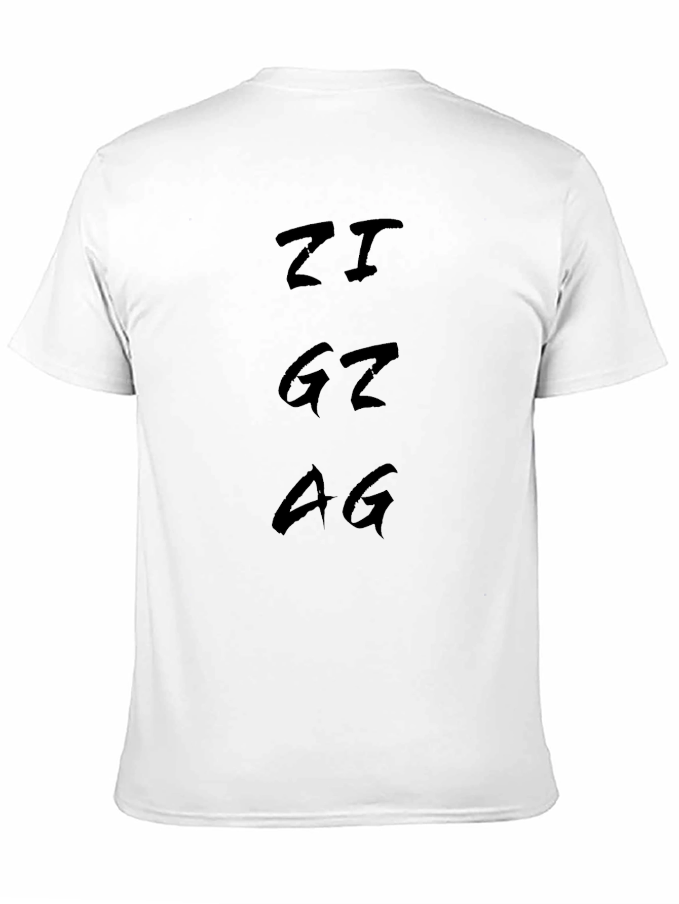 Modern Letter Graphic Black Cotton Tee