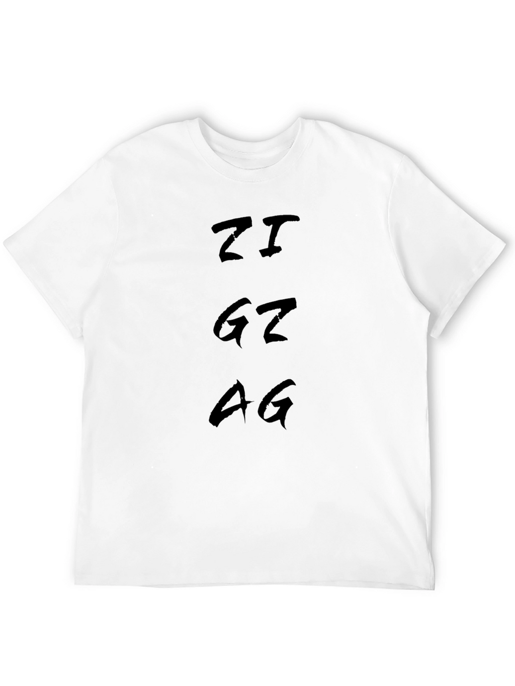 Modern Letter Graphic Black Cotton Tee