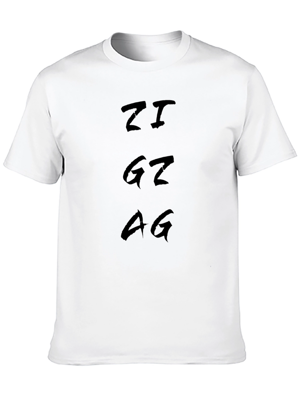 Modern Letter Graphic Black Cotton Tee