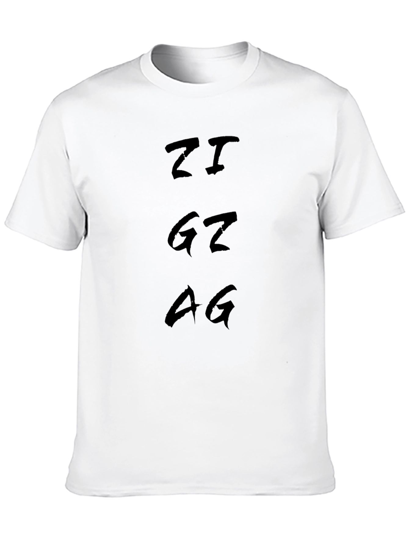 Modern Letter Graphic Black Cotton Tee
