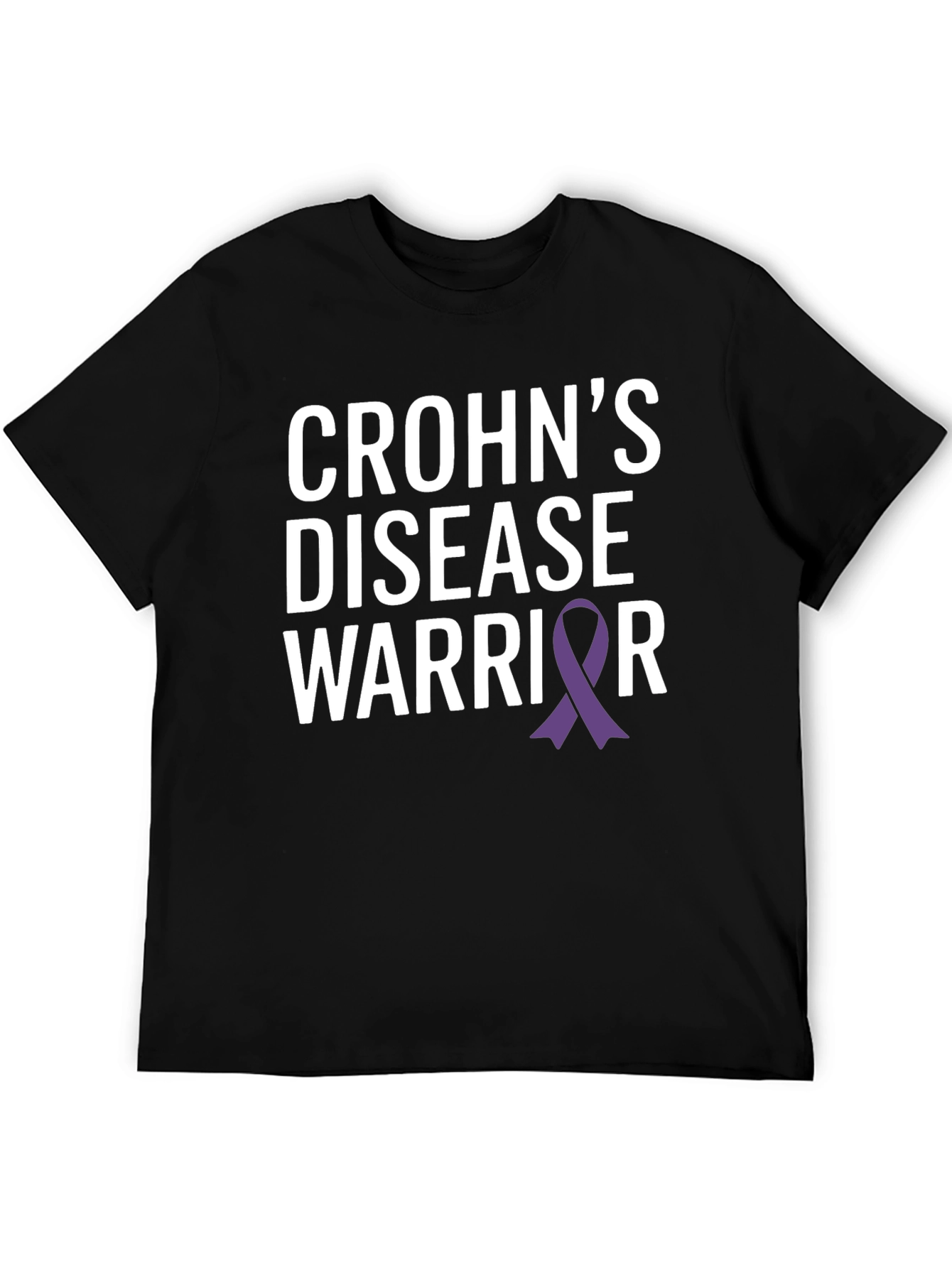 Crohns Disease Warrior T-Shirt - Awareness Ribbon Design