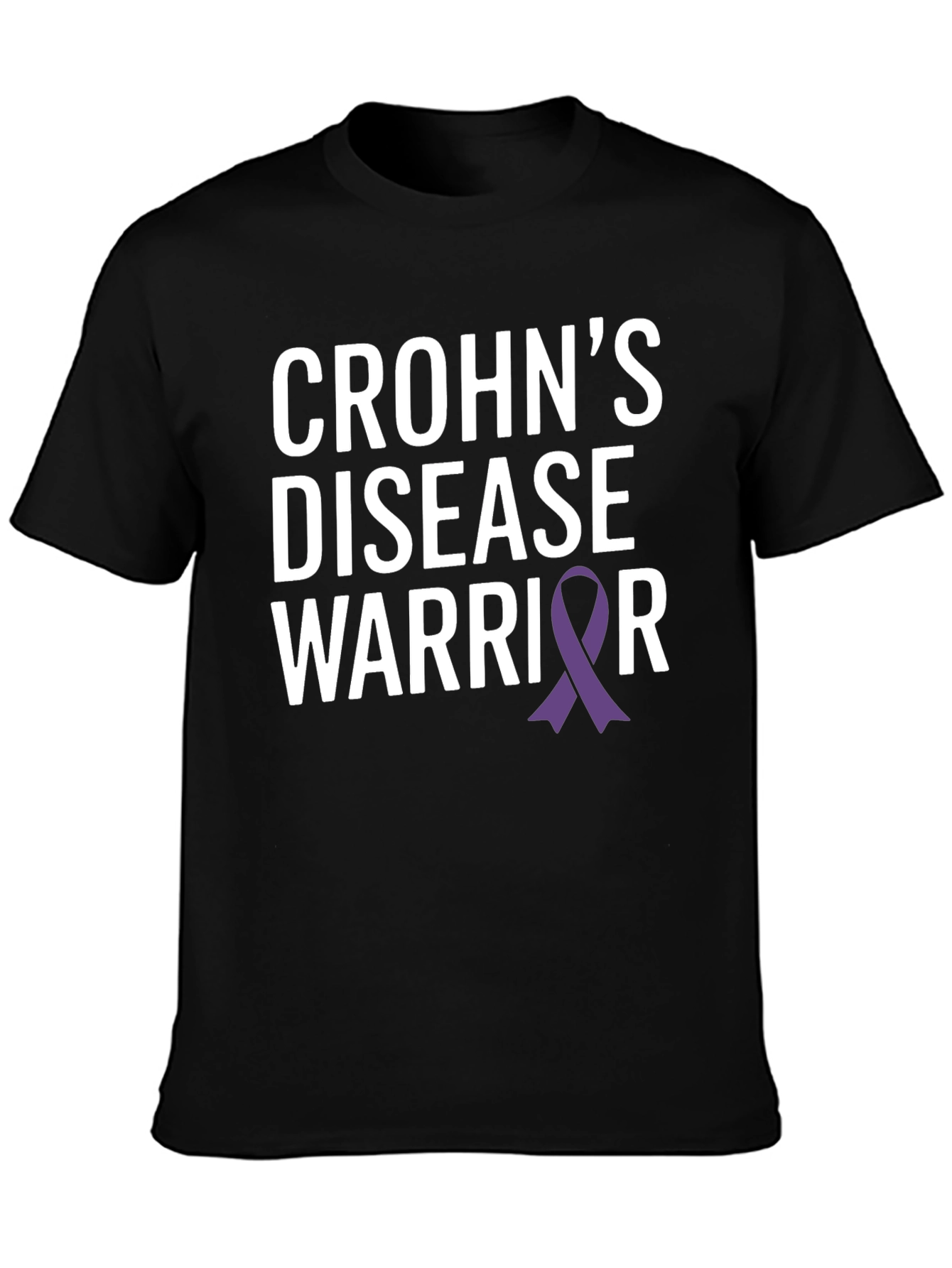Crohns Disease Warrior T-Shirt - Awareness Ribbon Design