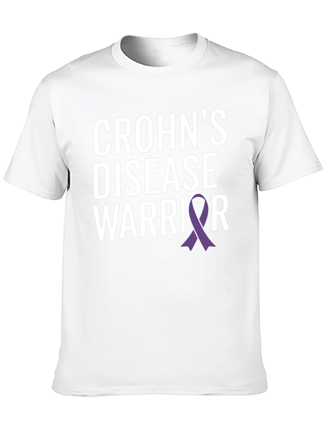 Crohns Disease Warrior T-Shirt - Awareness Ribbon Design