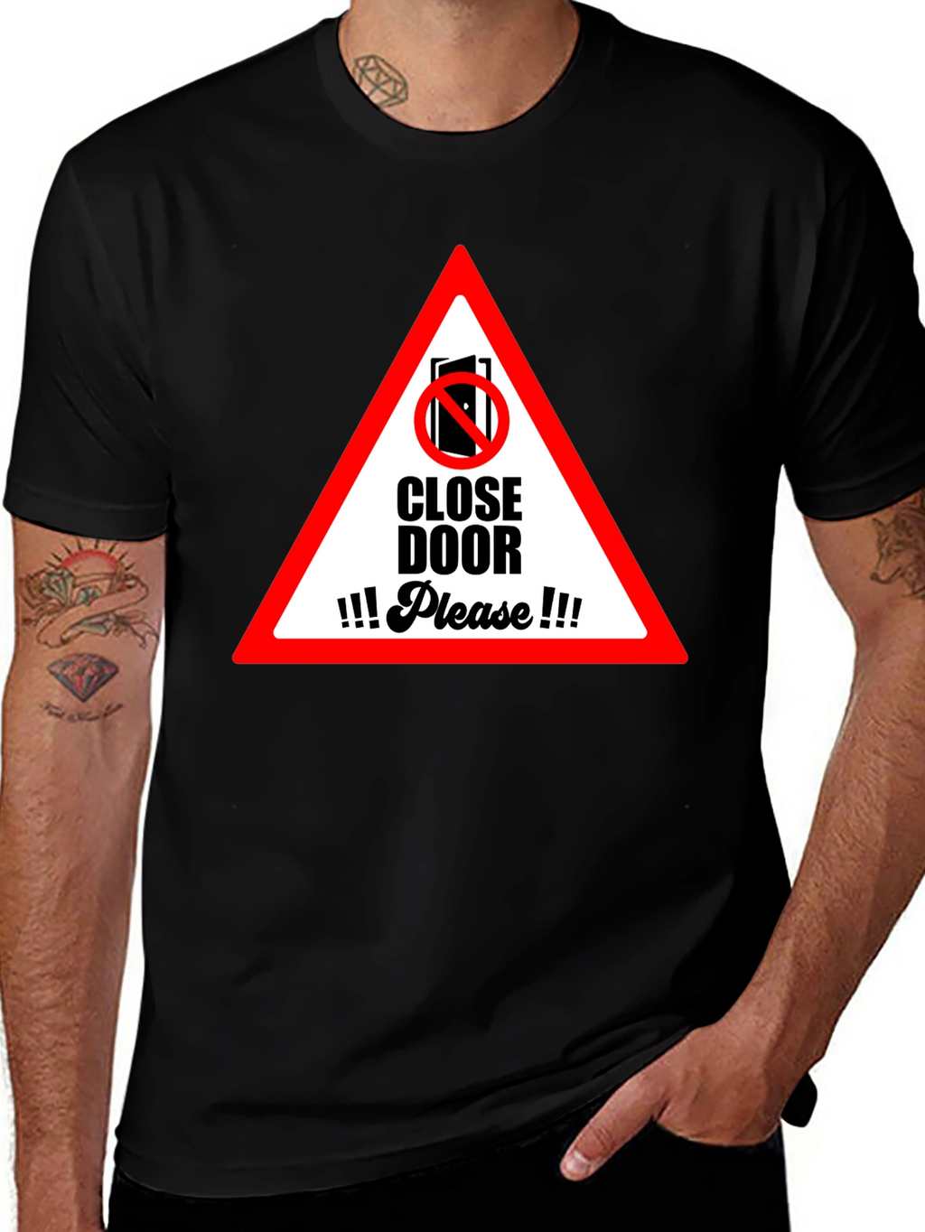 Close Door Please Graphic T-Shirt