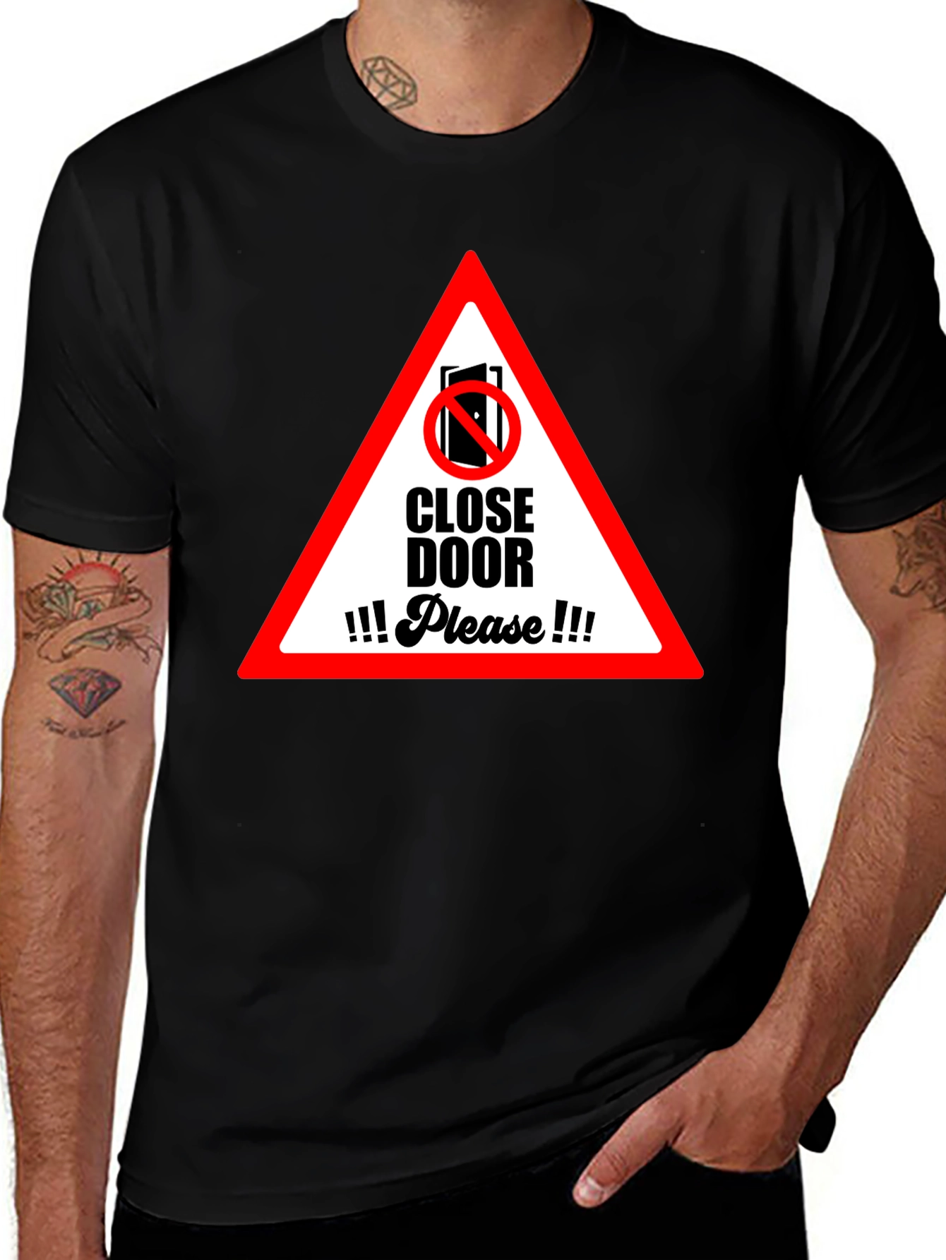 Close Door Please Graphic T-Shirt