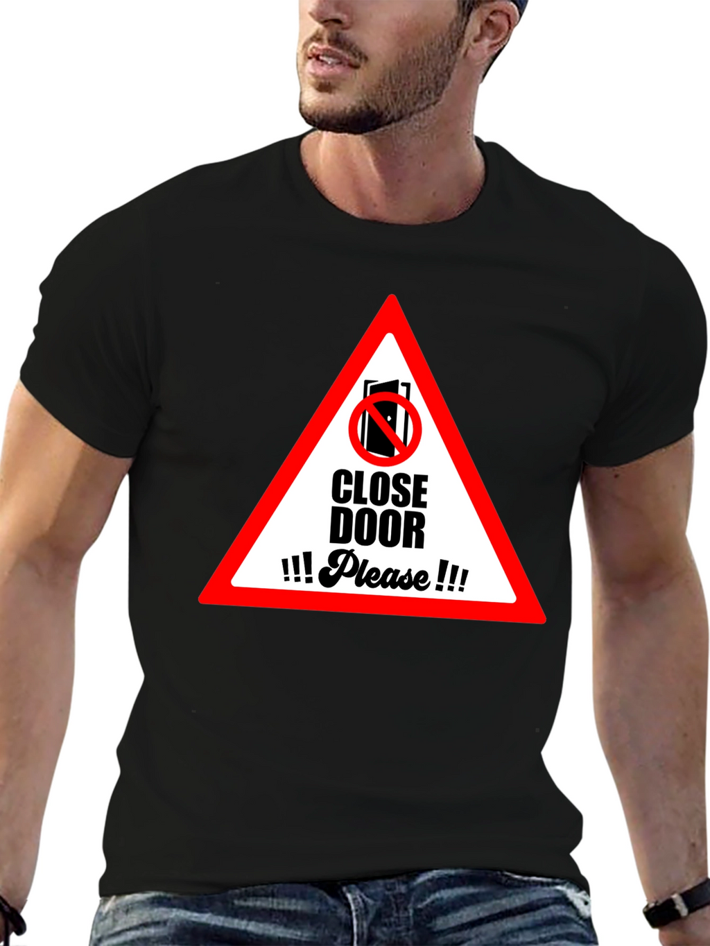 Close Door Please Graphic T-Shirt