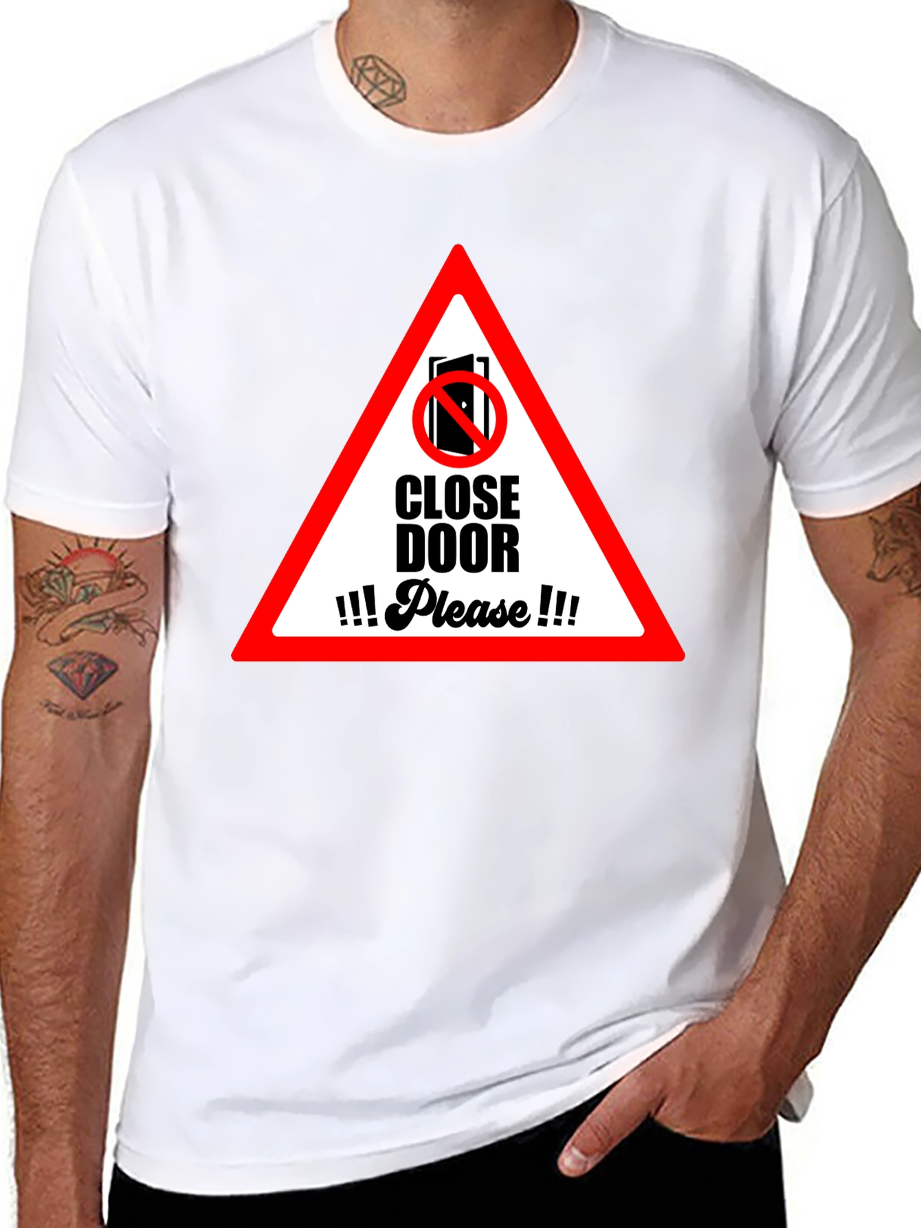 Close Door Please Graphic T-Shirt