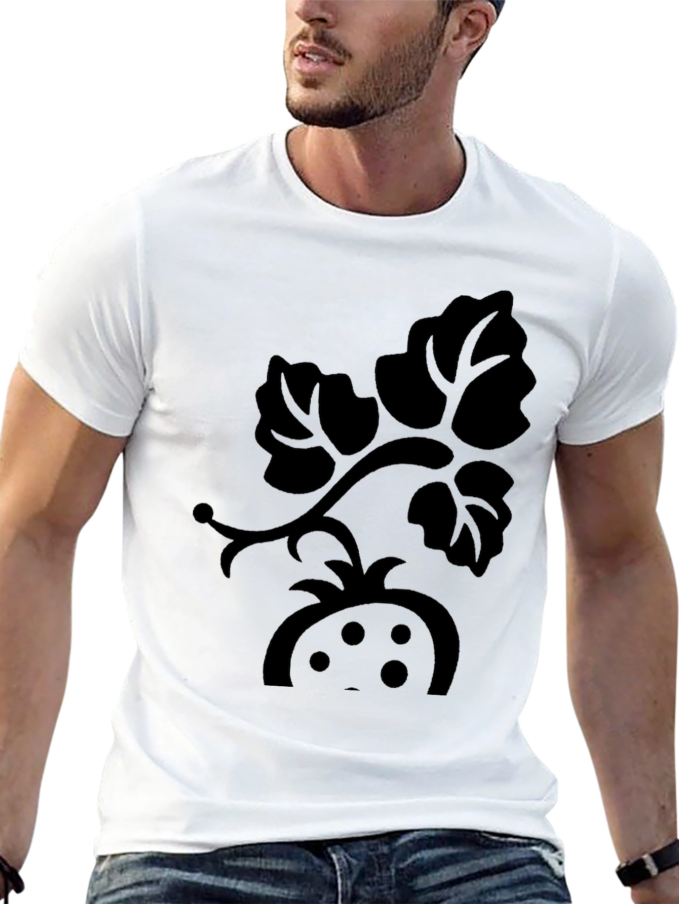 Black Floral Print T-Shirt