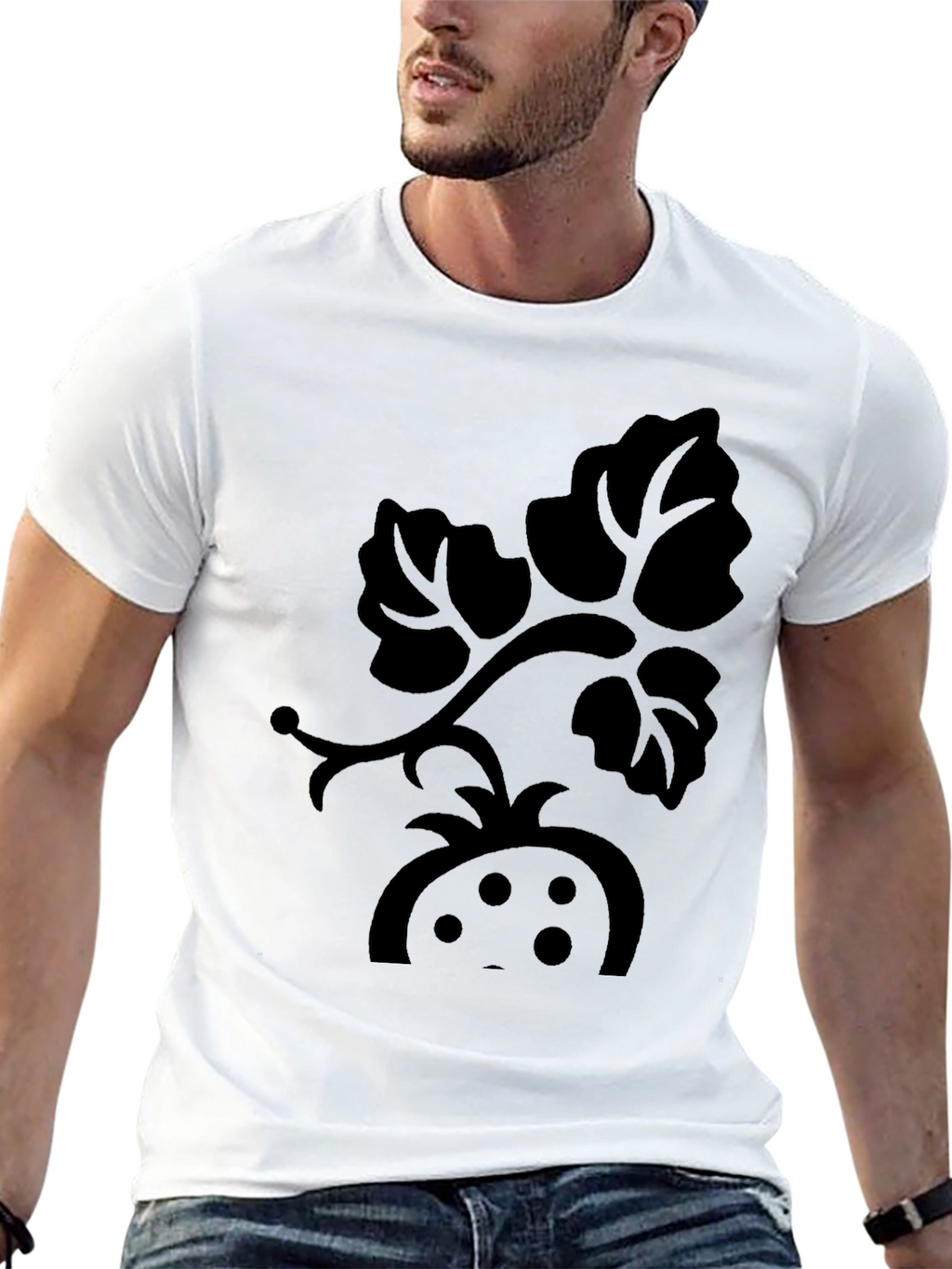 Black Floral Print T-Shirt