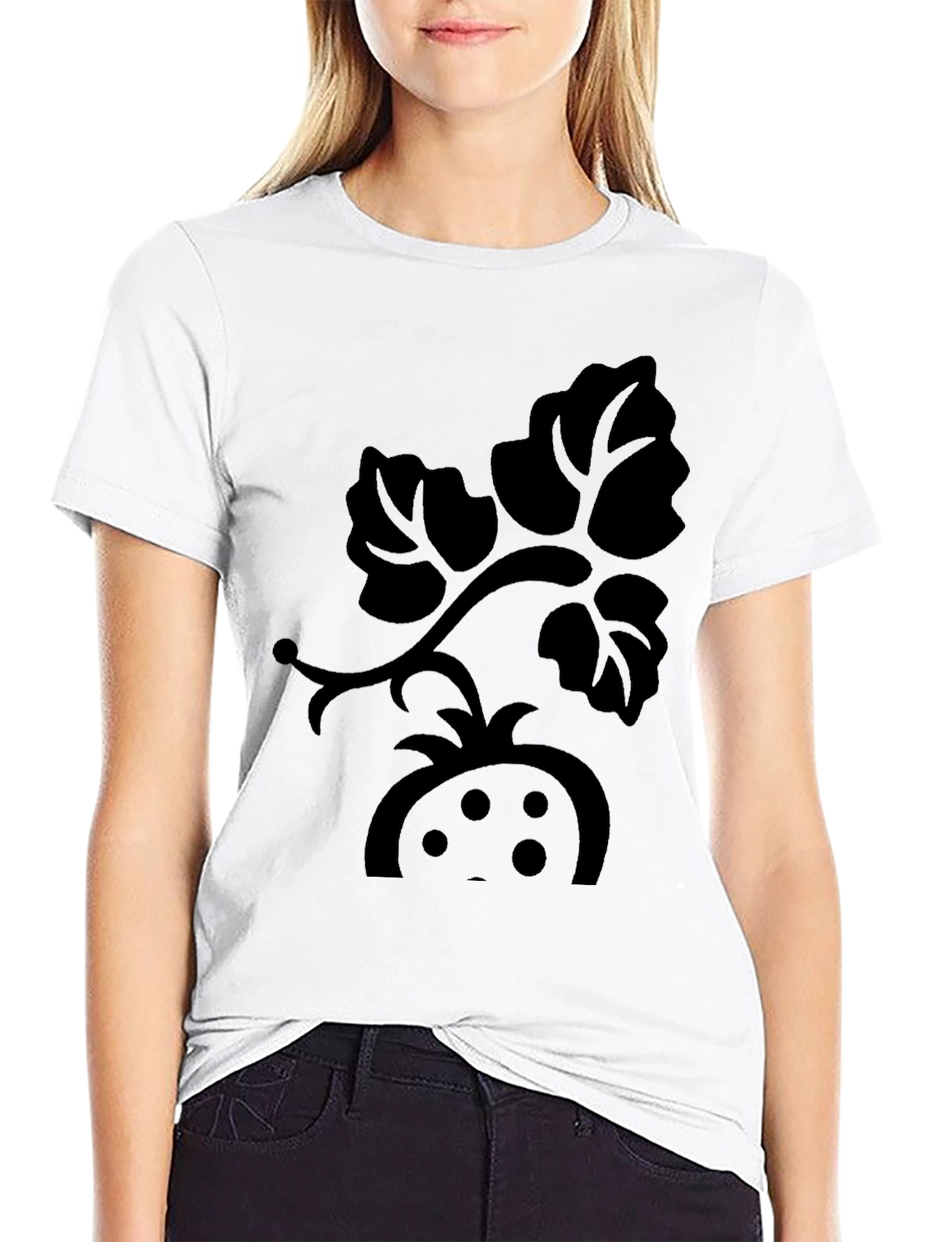 Black Floral Print T-Shirt