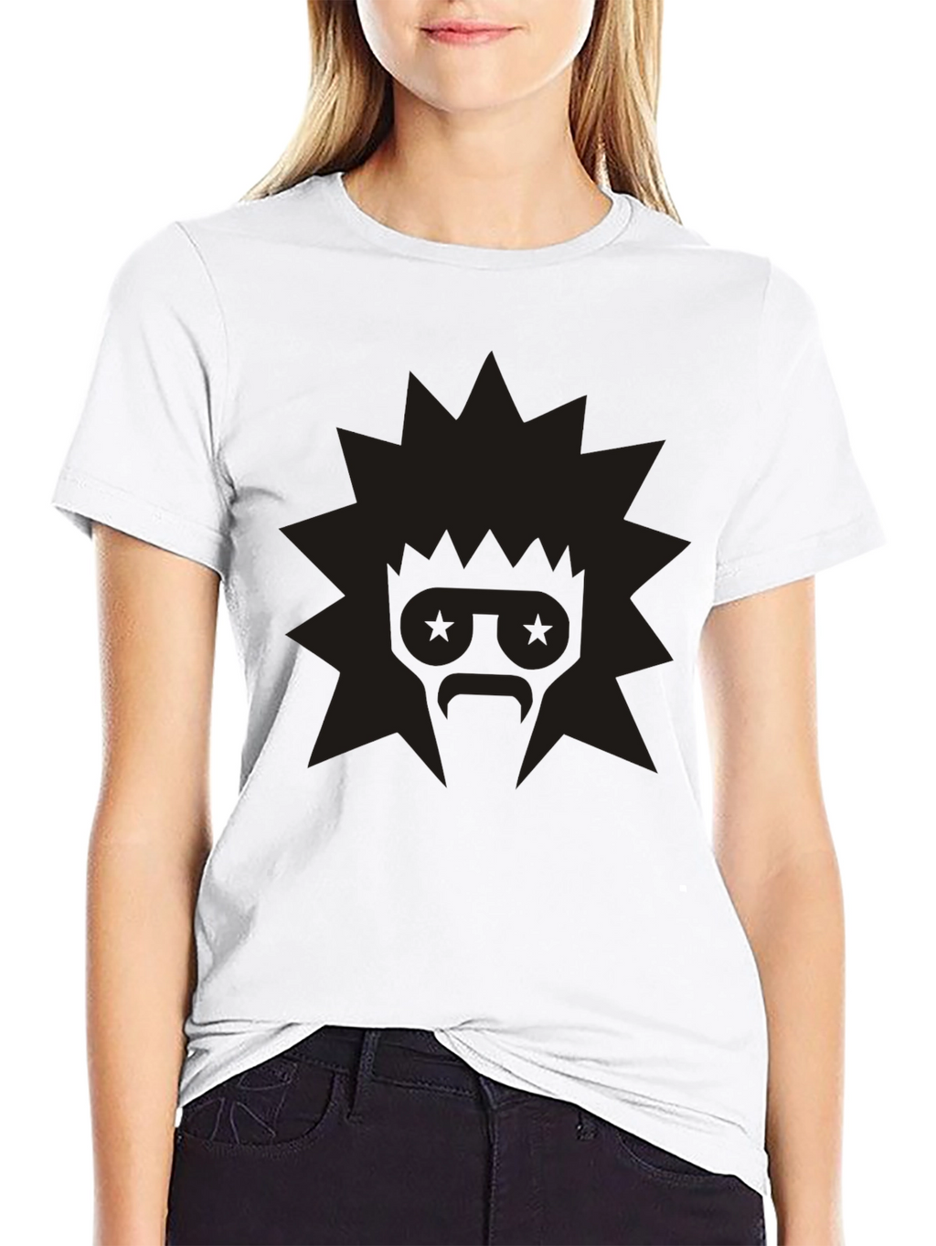 Edgy Graphic Tee: Retro Starburst Design