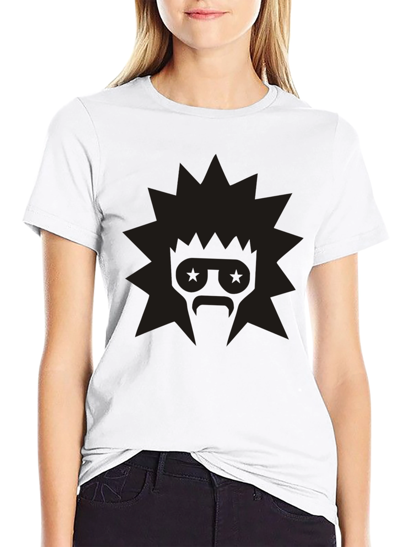 Edgy Graphic Tee: Retro Starburst Design