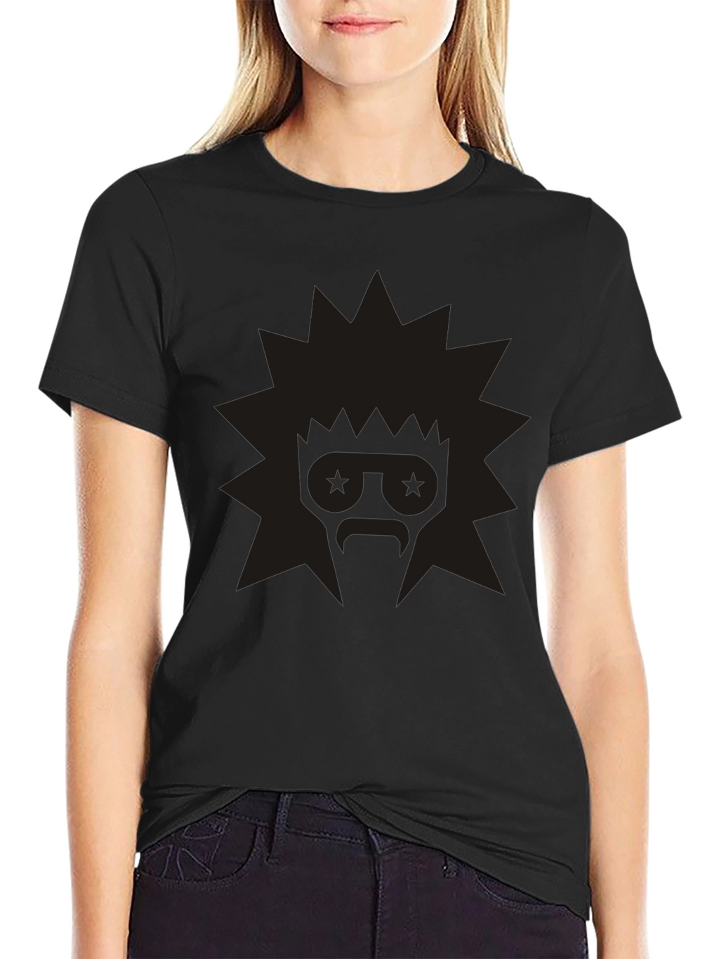 Edgy Graphic Tee: Retro Starburst Design