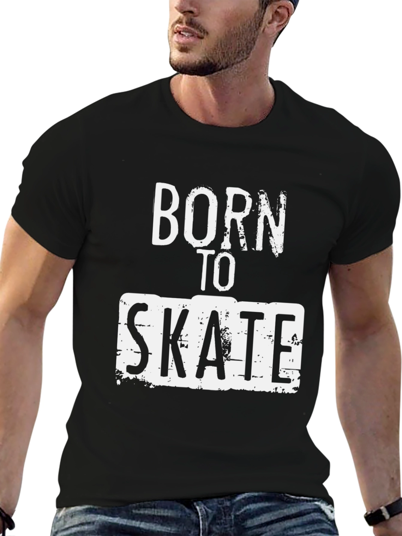 Born to Skate Black Graphic Tee