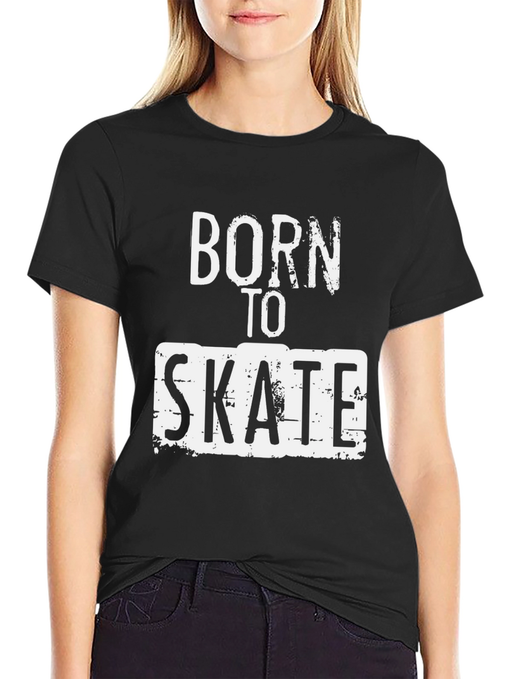 Born to Skate Black Graphic Tee