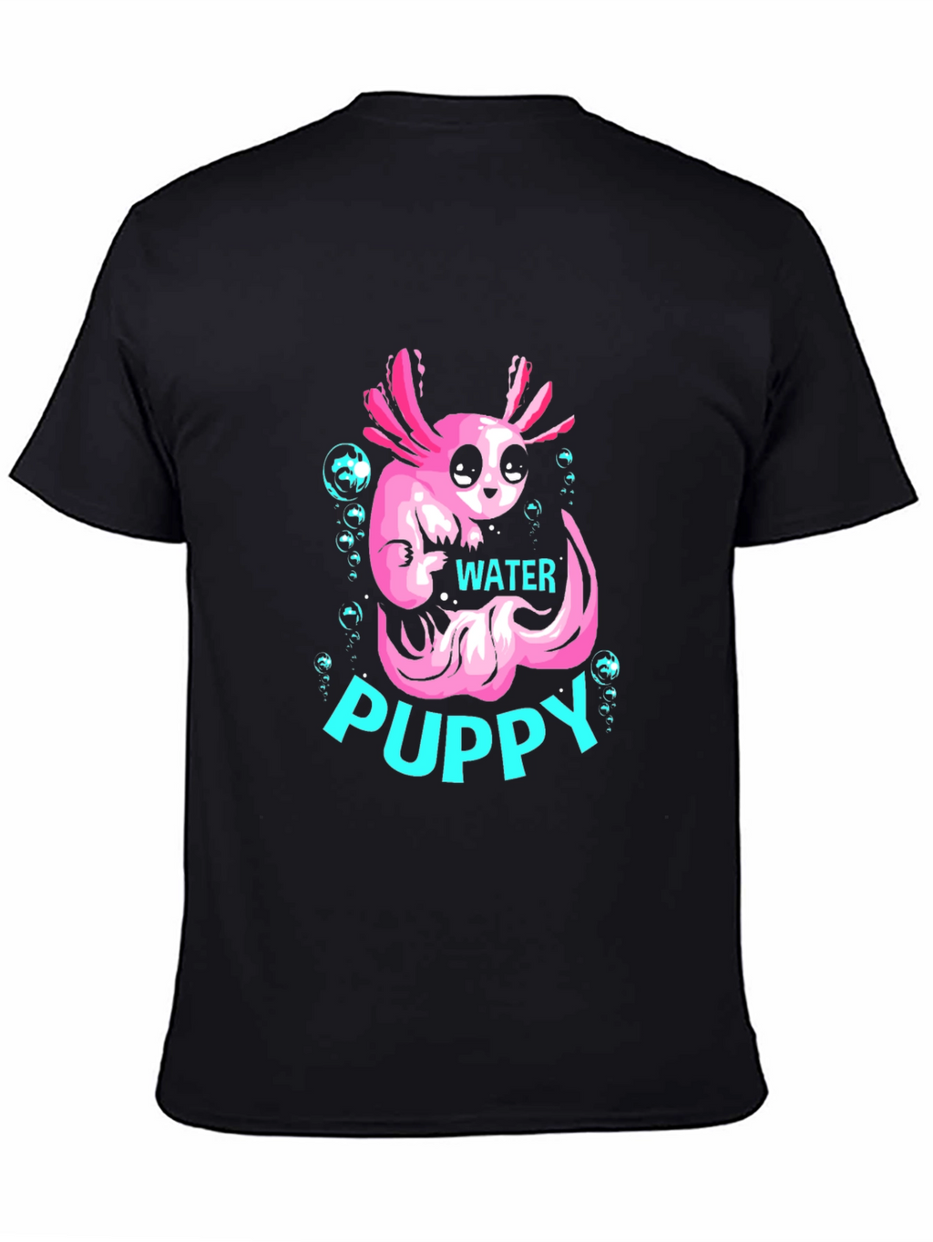 Axolotl Water Puppy Black T-Shirt
