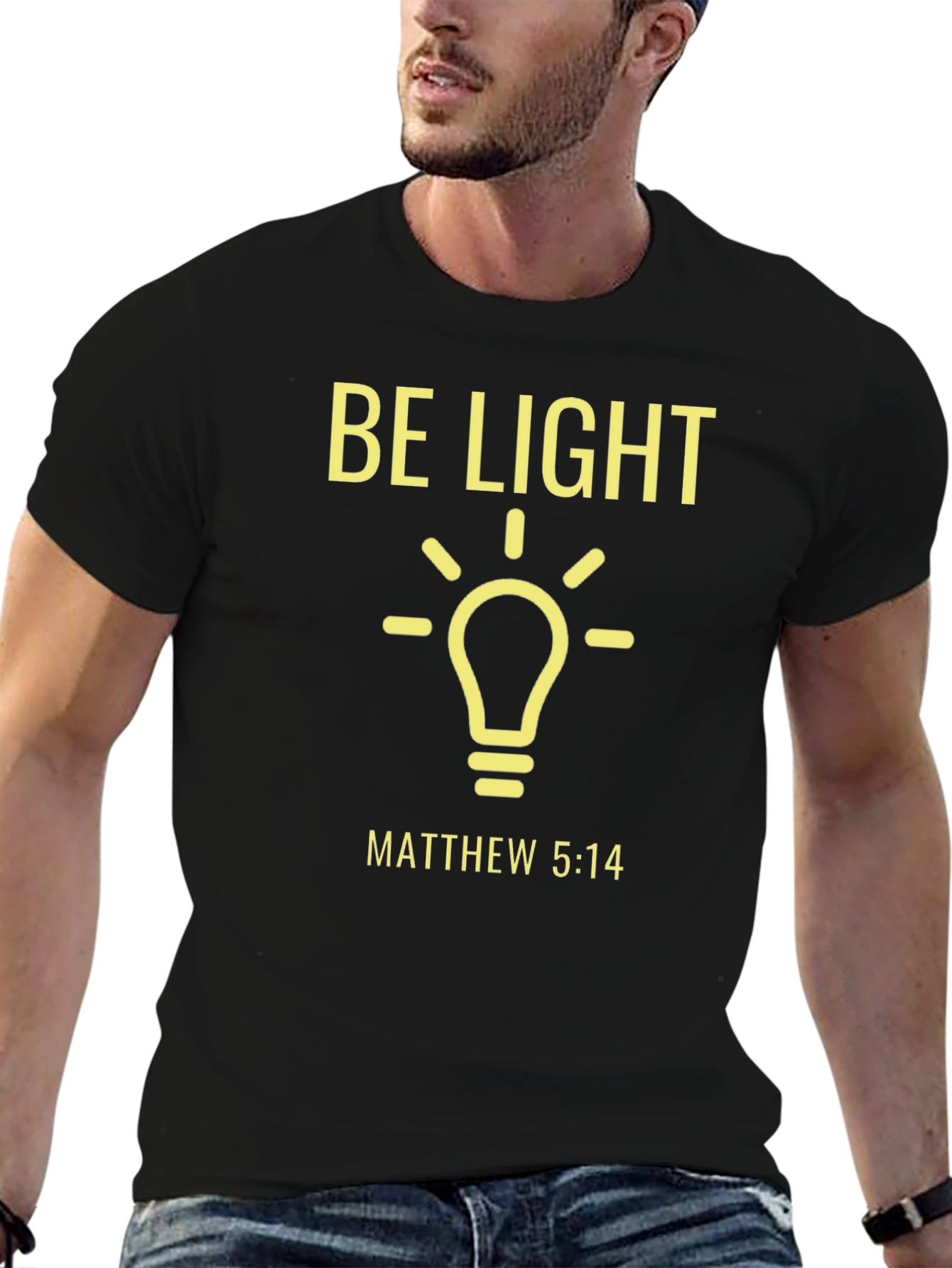 Be Light Matthew 5:14 T-Shirt Christian Inspired