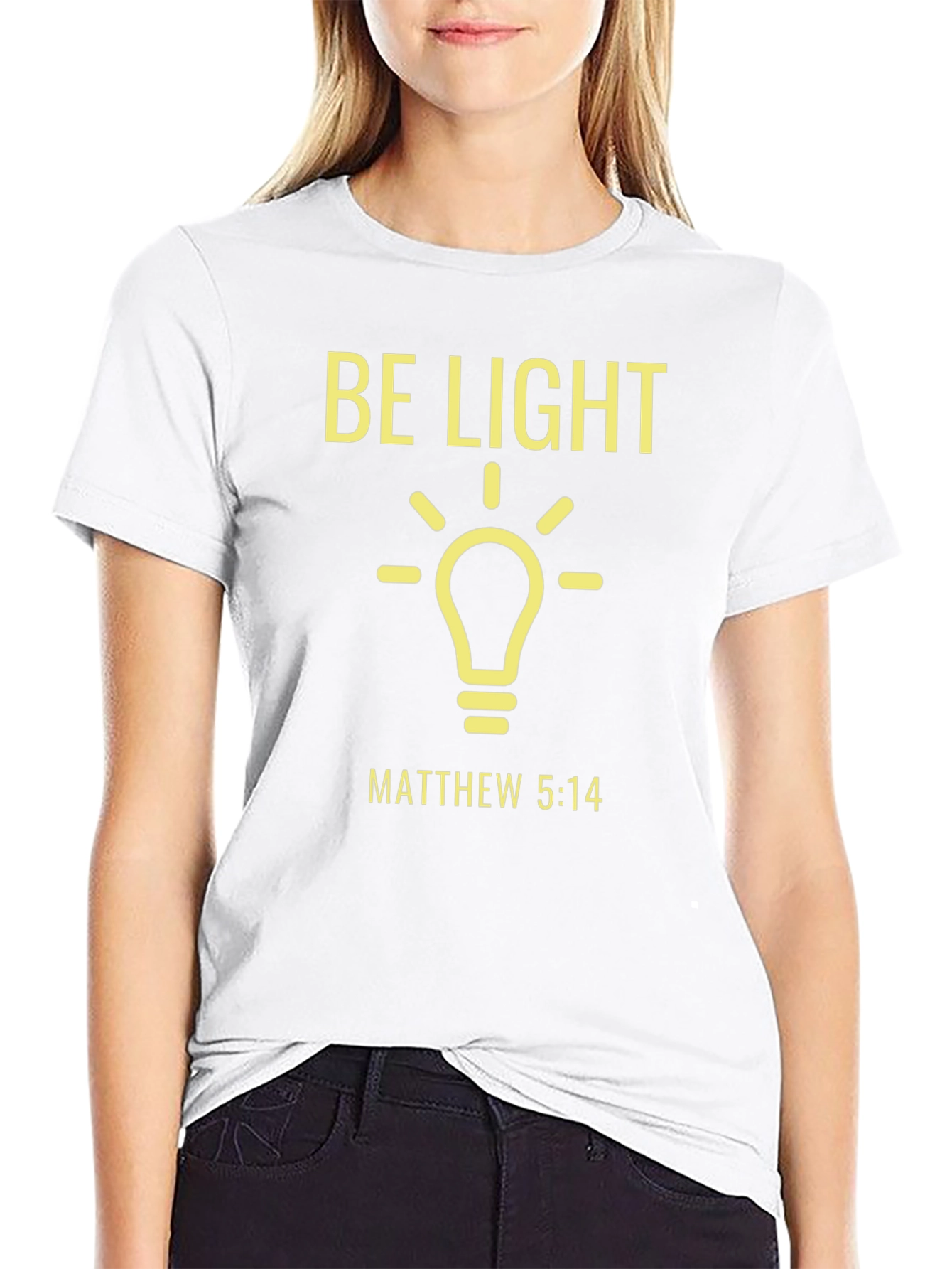 Be Light Matthew 5:14 T-Shirt Christian Inspired