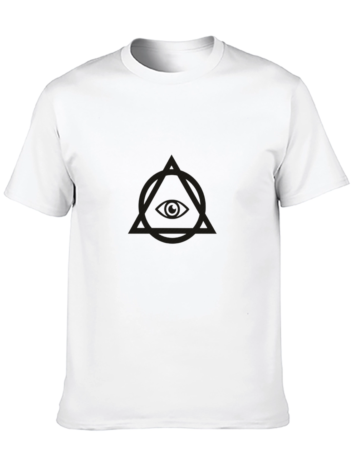 Mens Black Graphic Tee - Eye in Triangle