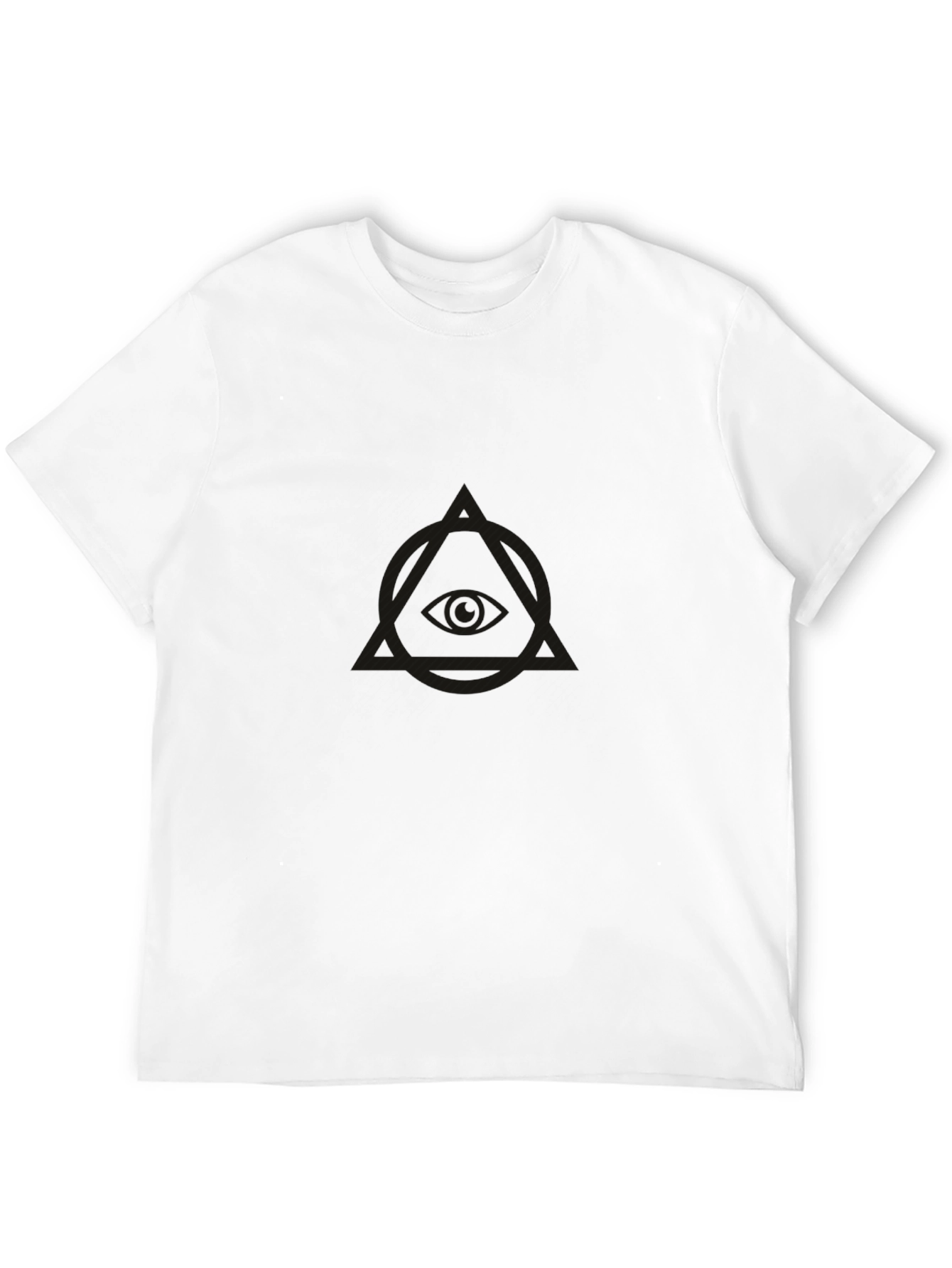 Mens Black Graphic Tee - Eye in Triangle
