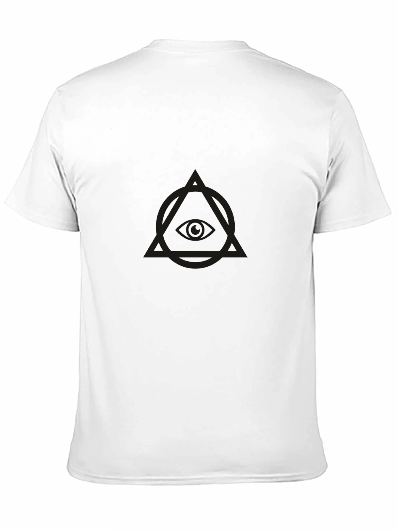 Mens Black Graphic Tee - Eye in Triangle