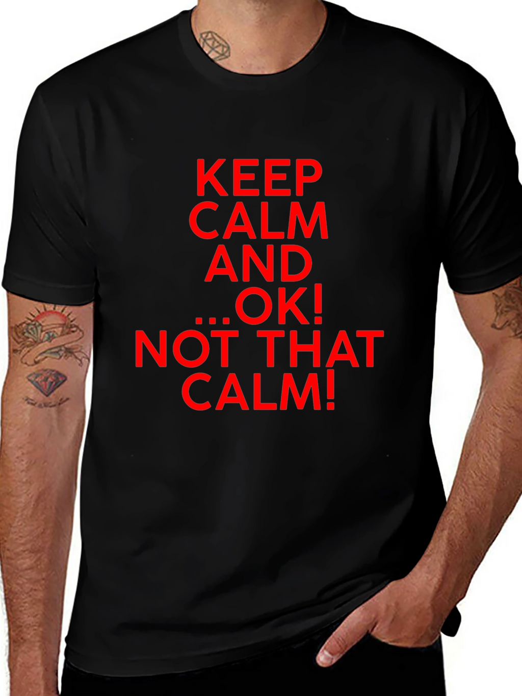 Keep Calm Parody Graphic T-Shirt