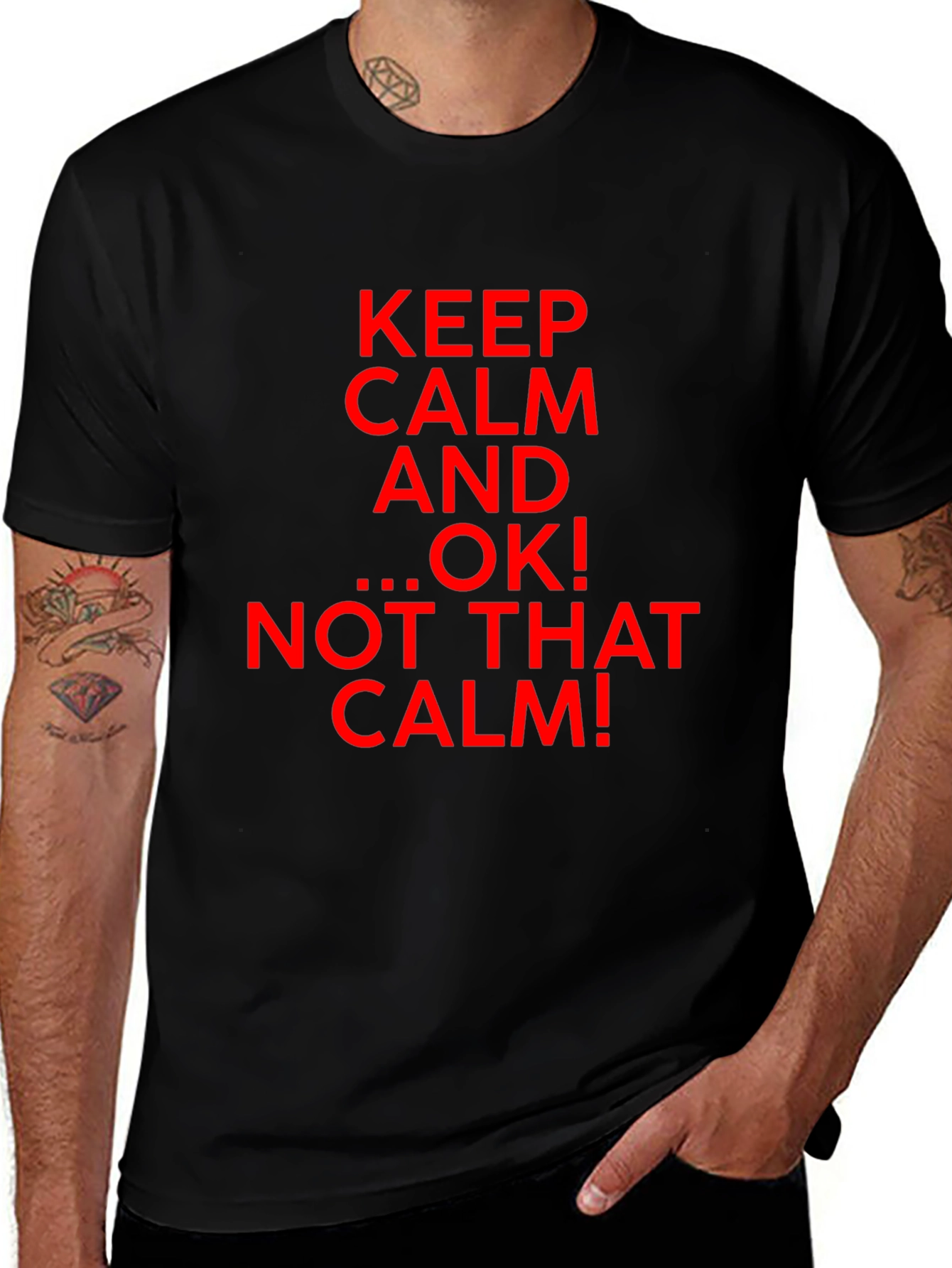Keep Calm Parody Graphic T-Shirt