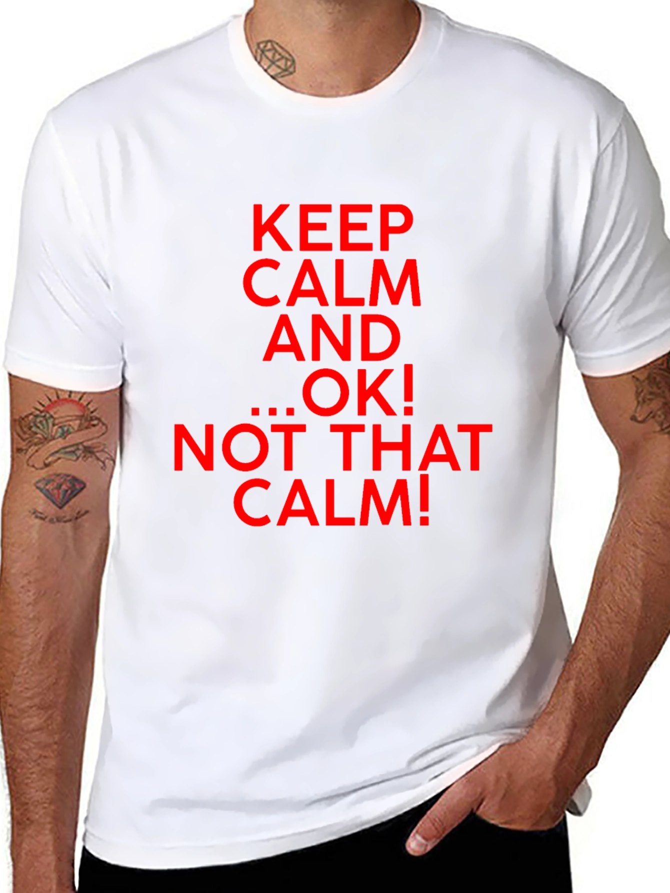 Keep Calm Parody Graphic T-Shirt