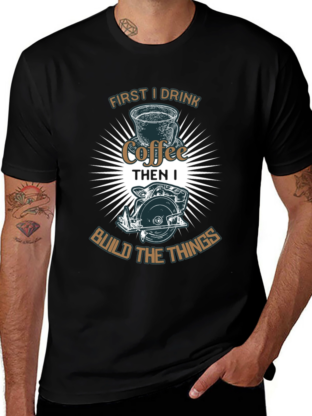 Coffee First Then Build T-Shirt