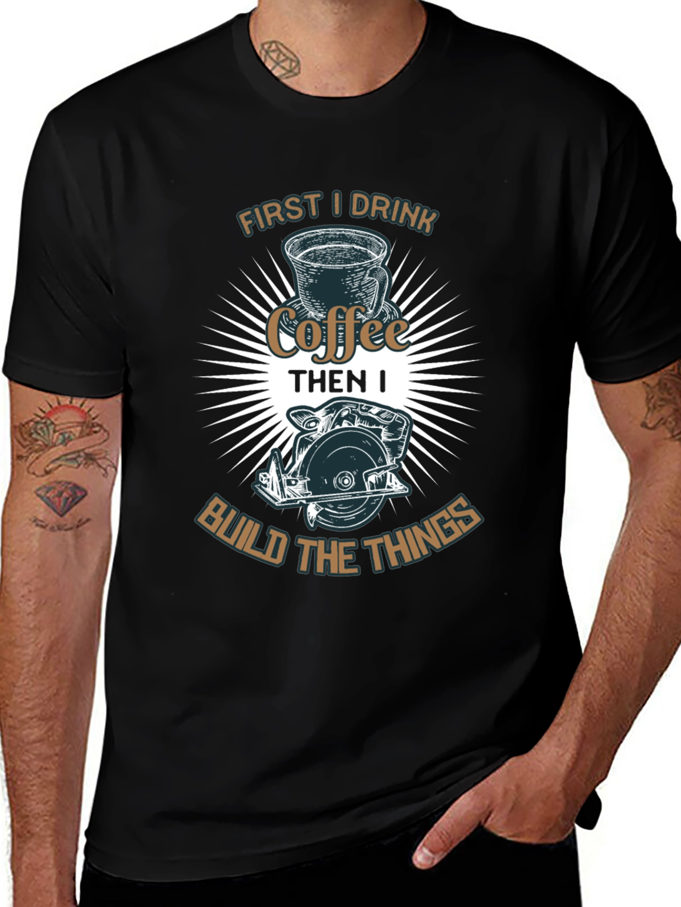 Coffee First Then Build T-Shirt