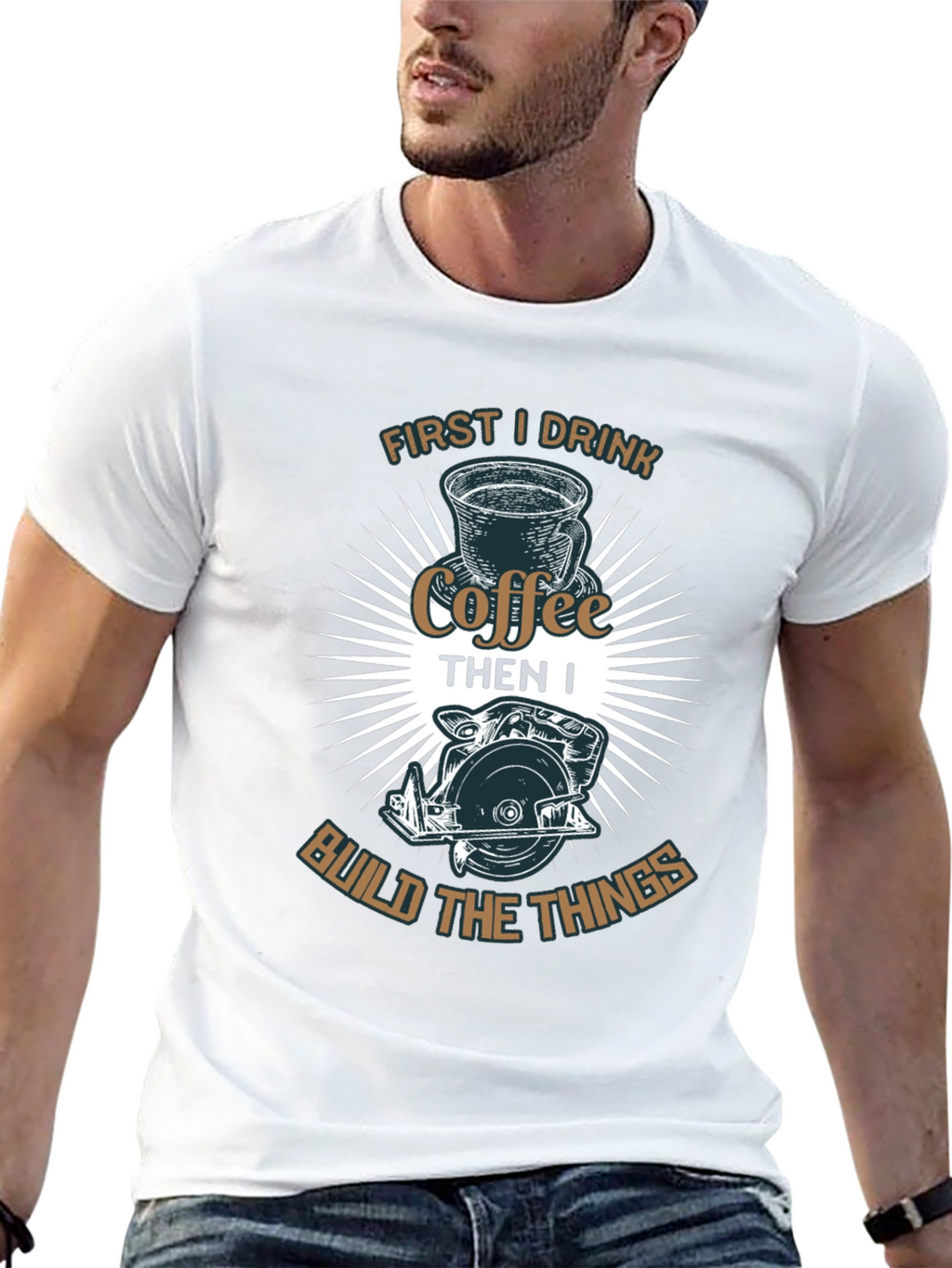 Coffee First Then Build T-Shirt