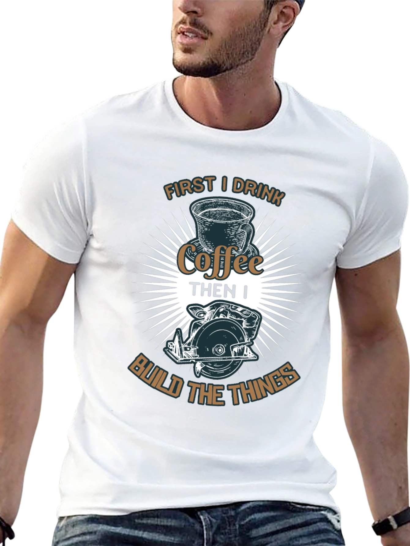 Coffee First Then Build T-Shirt