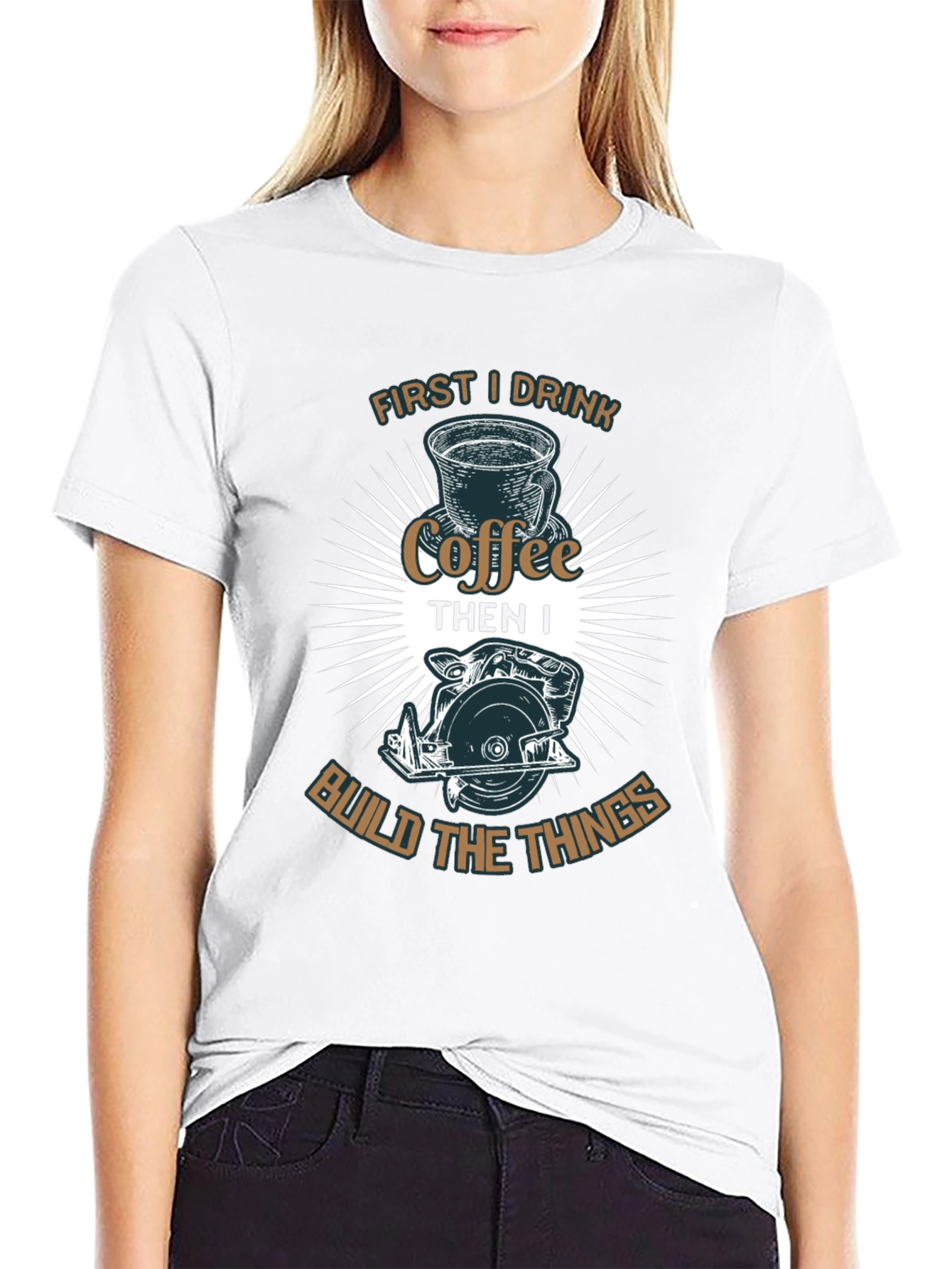 Coffee First Then Build T-Shirt