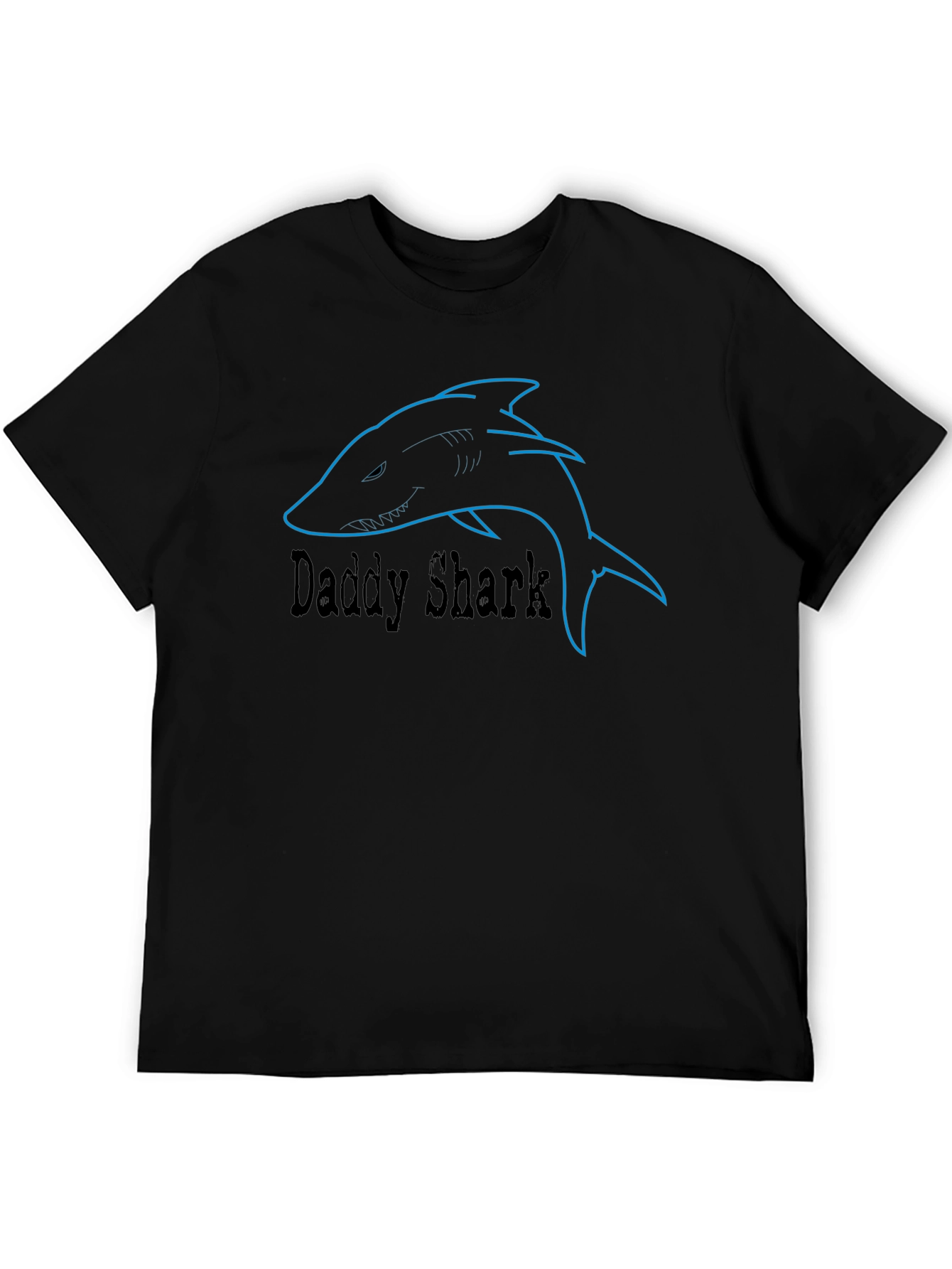 Daddy Shark Graphic Tee - Black Cotton T-Shirt