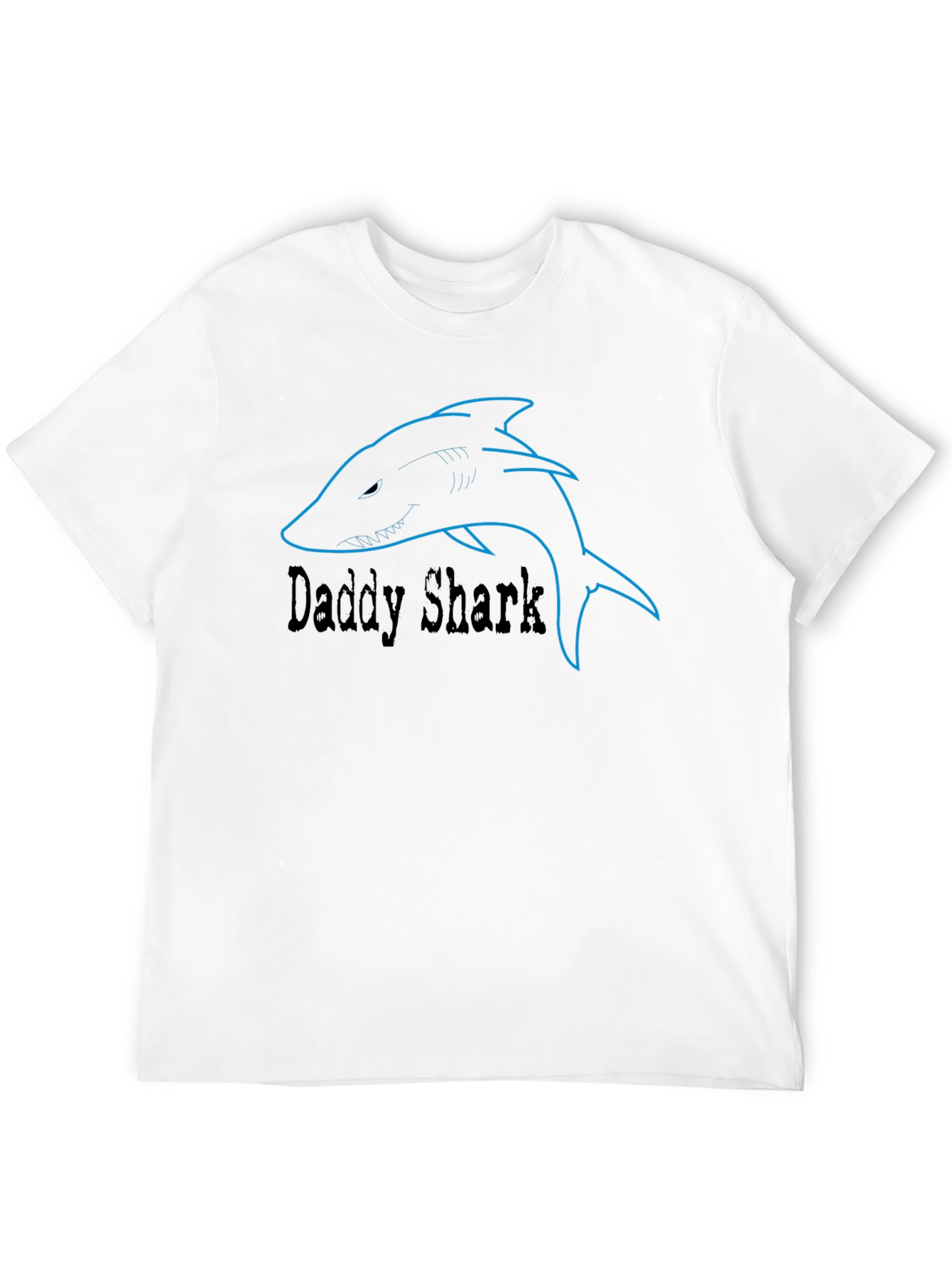 Daddy Shark Graphic Tee - Black Cotton T-Shirt